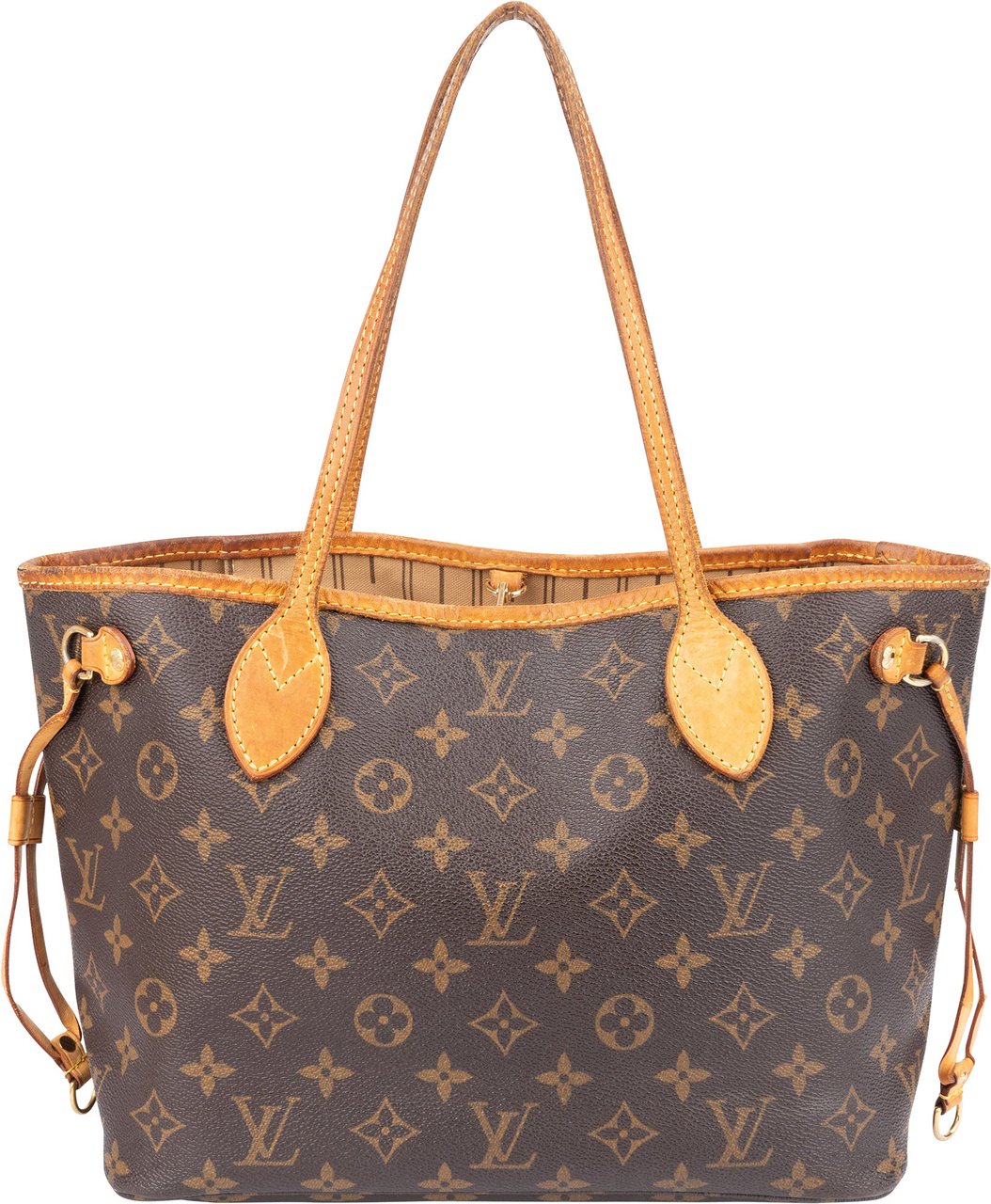 Louis Vuitton Louis Vuitton Canvas Monogram Neverfull PM Handbag Bruin