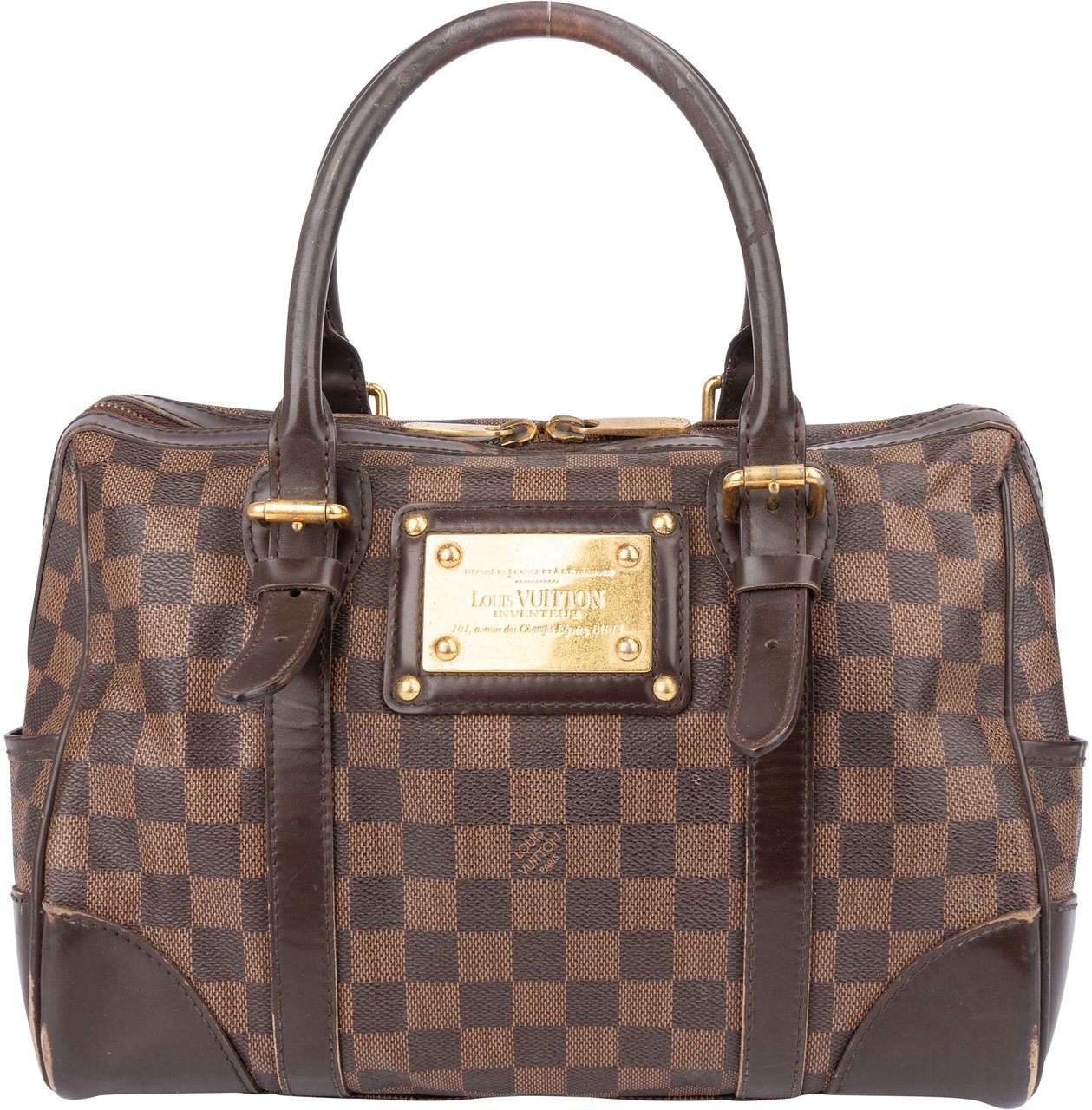Louis Vuitton Louis Vuitton Damier Ebene Monogram Berkeley Handbag Bruin
