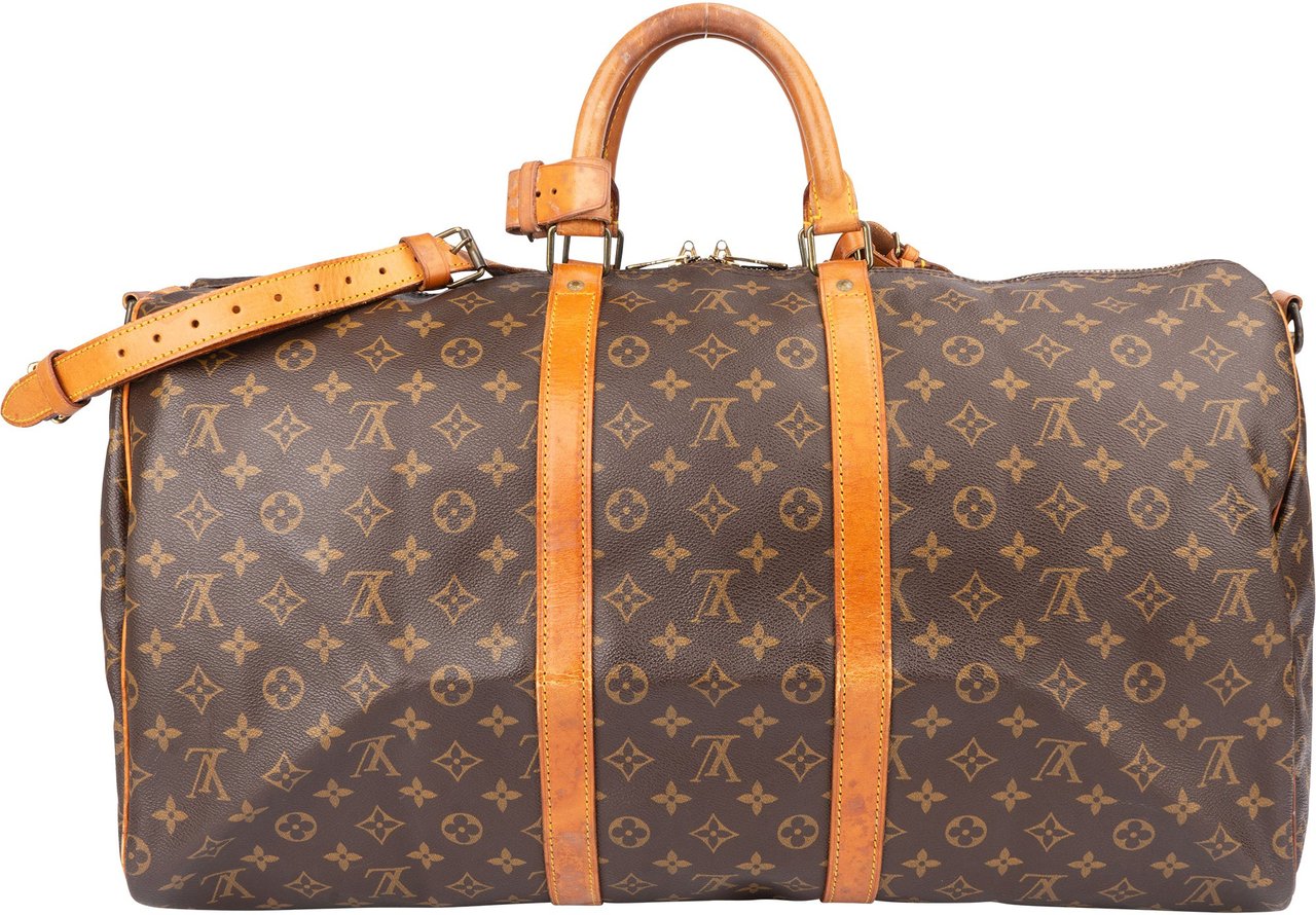 Louis Vuitton Louis Vuitton Canvas Monogram Keepall 55 Bandouliere Bruin