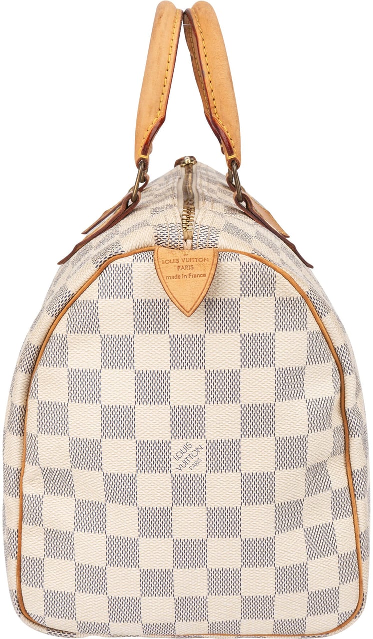 Louis Vuitton Louis Vuitton Damier Azur Monogram Speedy 30 Handbag Wit