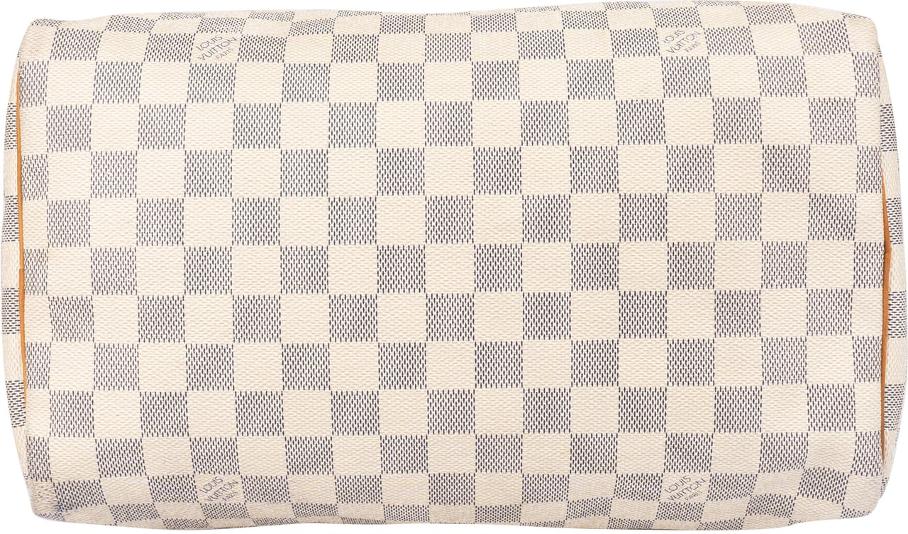 Louis Vuitton Louis Vuitton Damier Azur Monogram Speedy 30 Handbag Wit