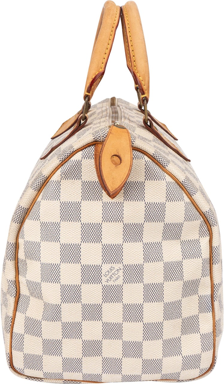Louis Vuitton Louis Vuitton Damier Azur Monogram Speedy 30 Handbag Wit