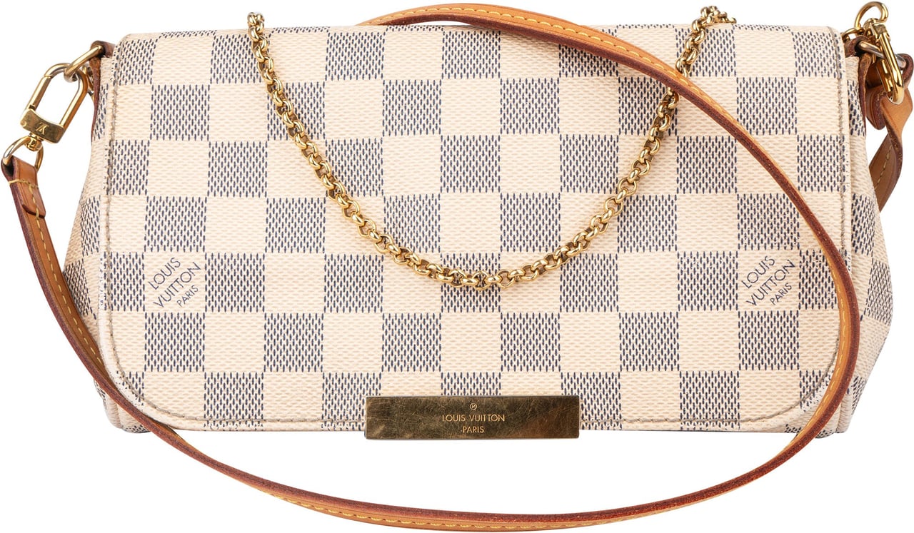 Louis Vuitton Louis Vuitton Damier Azur Monogram Favorite PM Crossbody Bag Wit