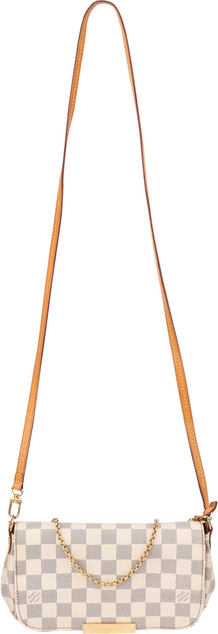 Louis Vuitton Louis Vuitton Damier Azur Monogram Favorite PM Crossbody Bag Wit