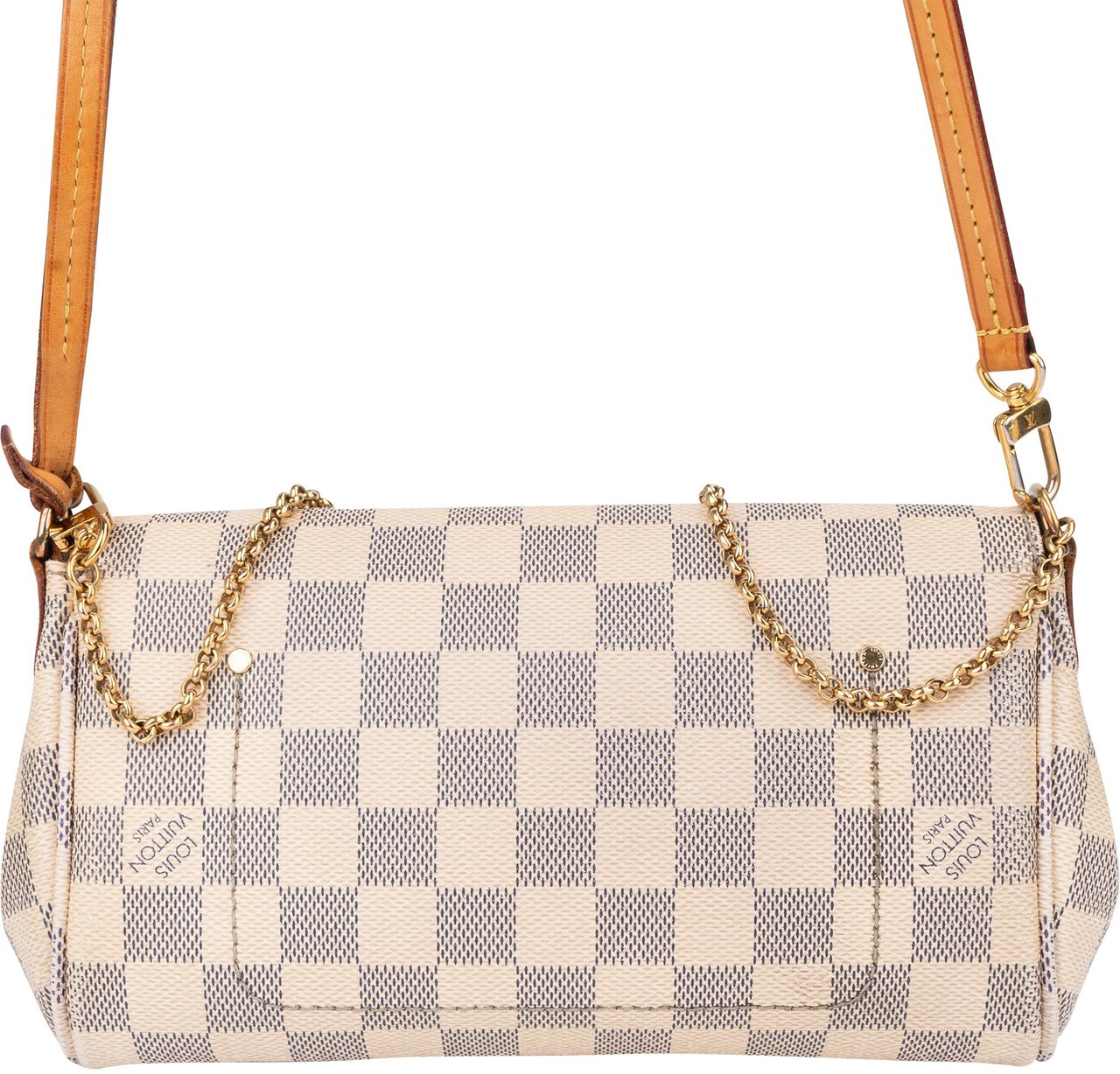 Louis Vuitton Louis Vuitton Damier Azur Monogram Favorite PM Crossbody Bag Wit