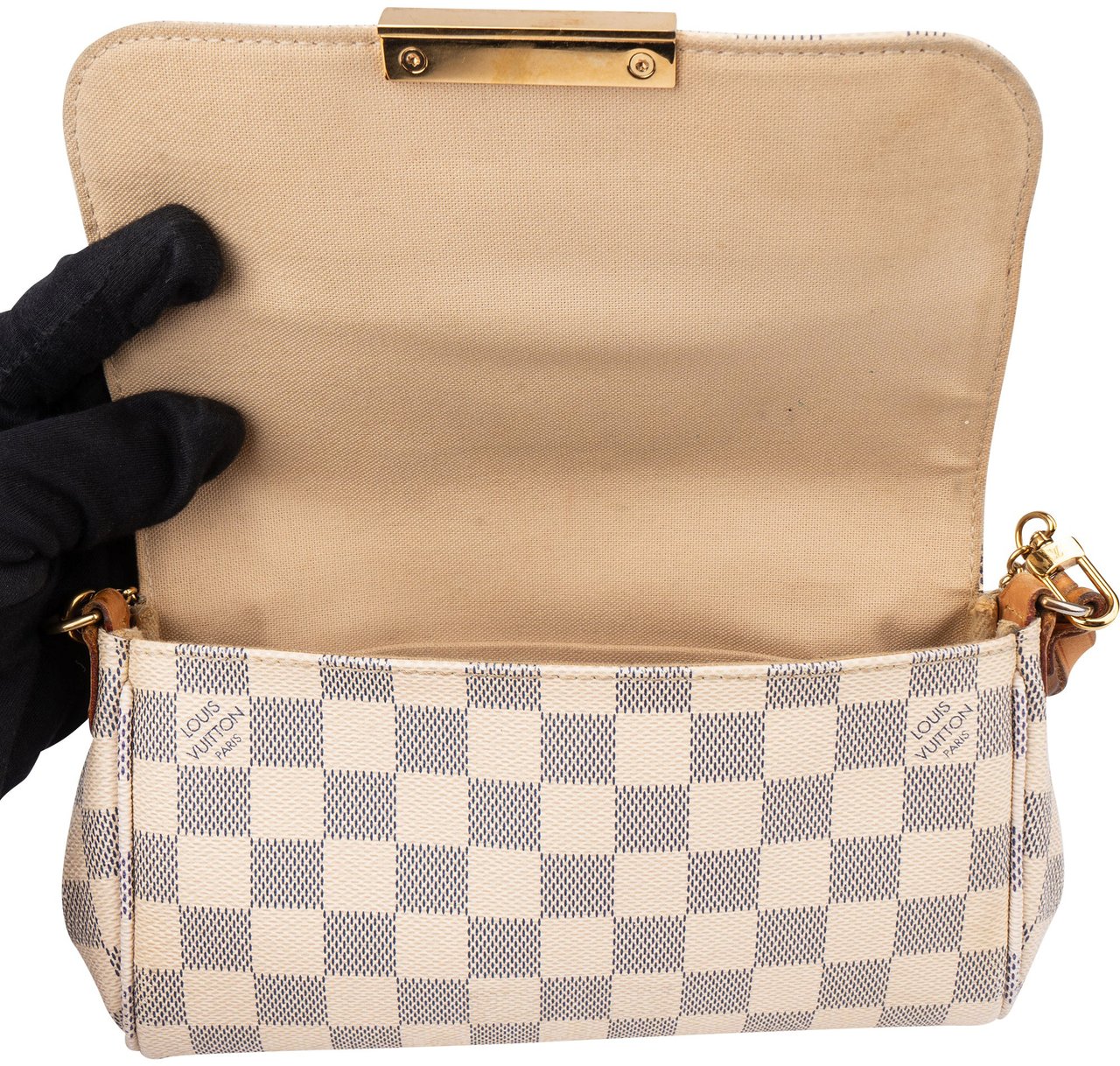 Louis Vuitton Louis Vuitton Damier Azur Monogram Favorite PM Crossbody Bag Wit