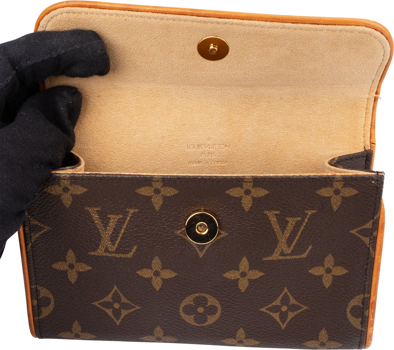 Louis Vuitton Louis Vuitton Canvas Monogram Pochette Florentine Crossbody Bag Bruin