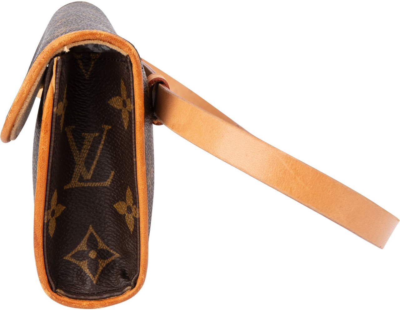 Louis Vuitton Louis Vuitton Canvas Monogram Pochette Florentine Crossbody Bag Bruin