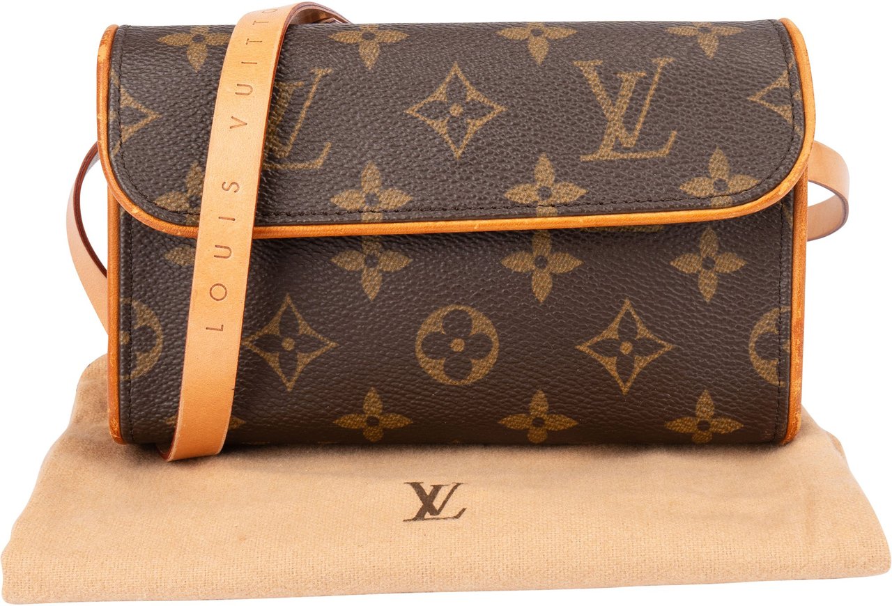 Louis Vuitton Louis Vuitton Canvas Monogram Pochette Florentine Crossbody Bag Bruin