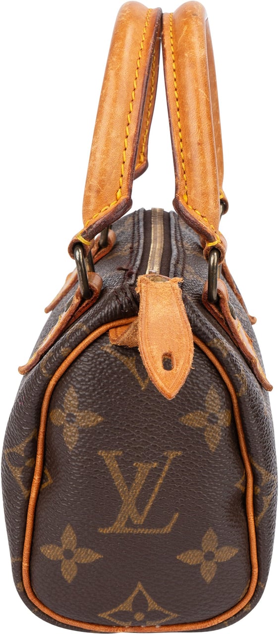 Louis Vuitton Louis Vuitton Canvas Monogram Mini Speedy Handbag Bruin
