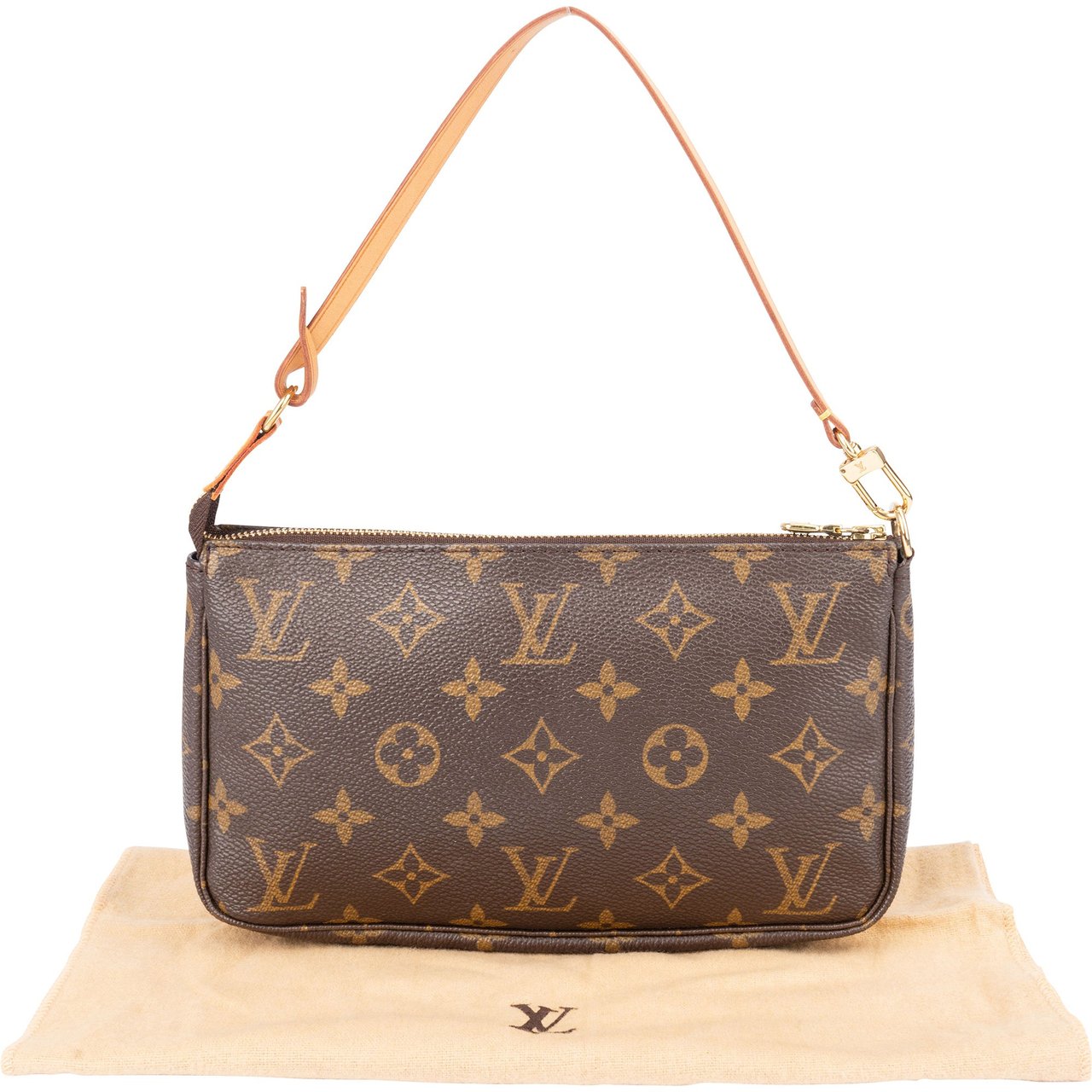 Louis Vuitton Louis Vuitton Canvas Monogram Pochette Accessoire Handbag Bruin