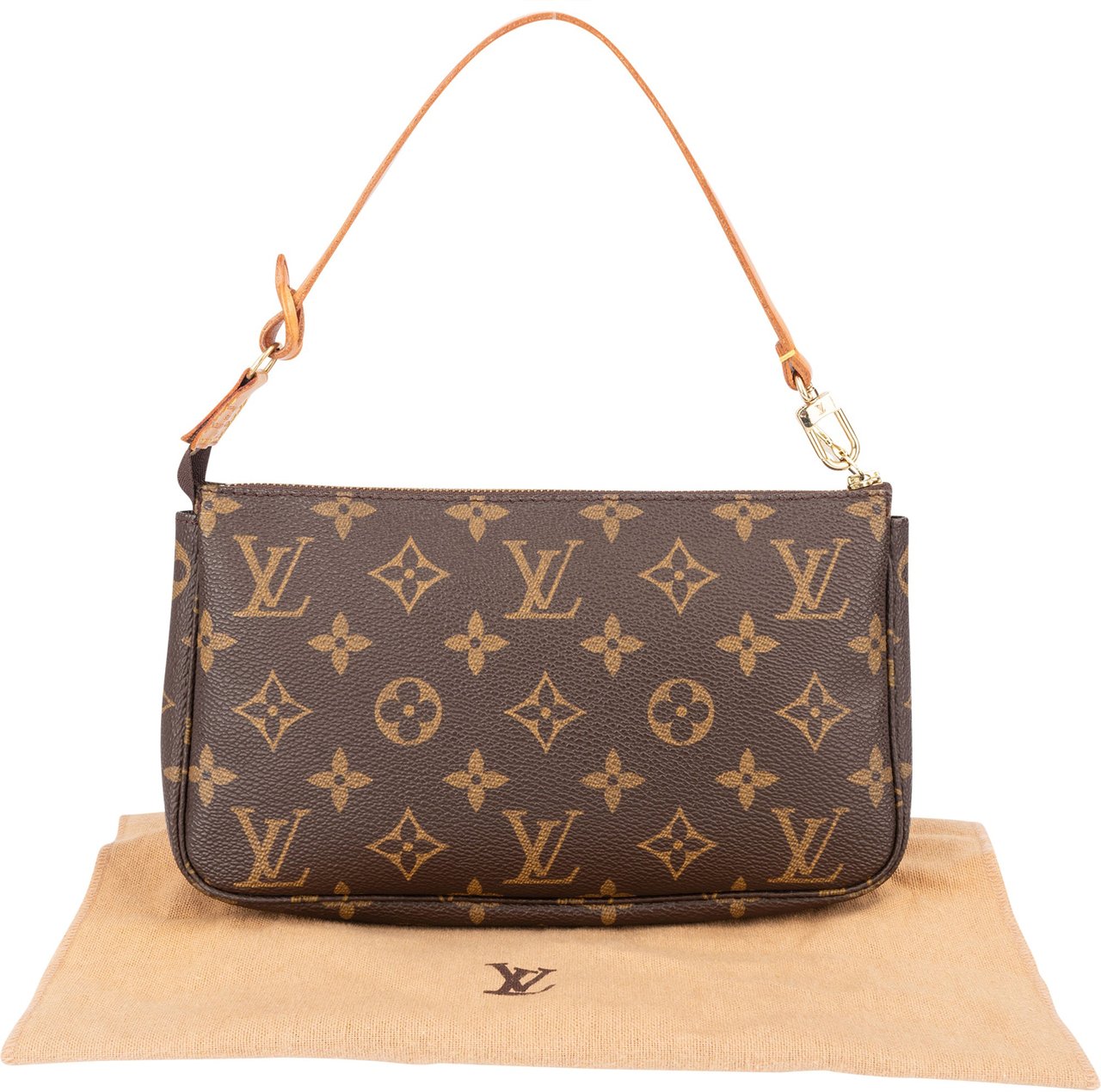 Louis Vuitton Louis Vuitton Canvas Monogram Pochette Accessoire Handbag Bruin