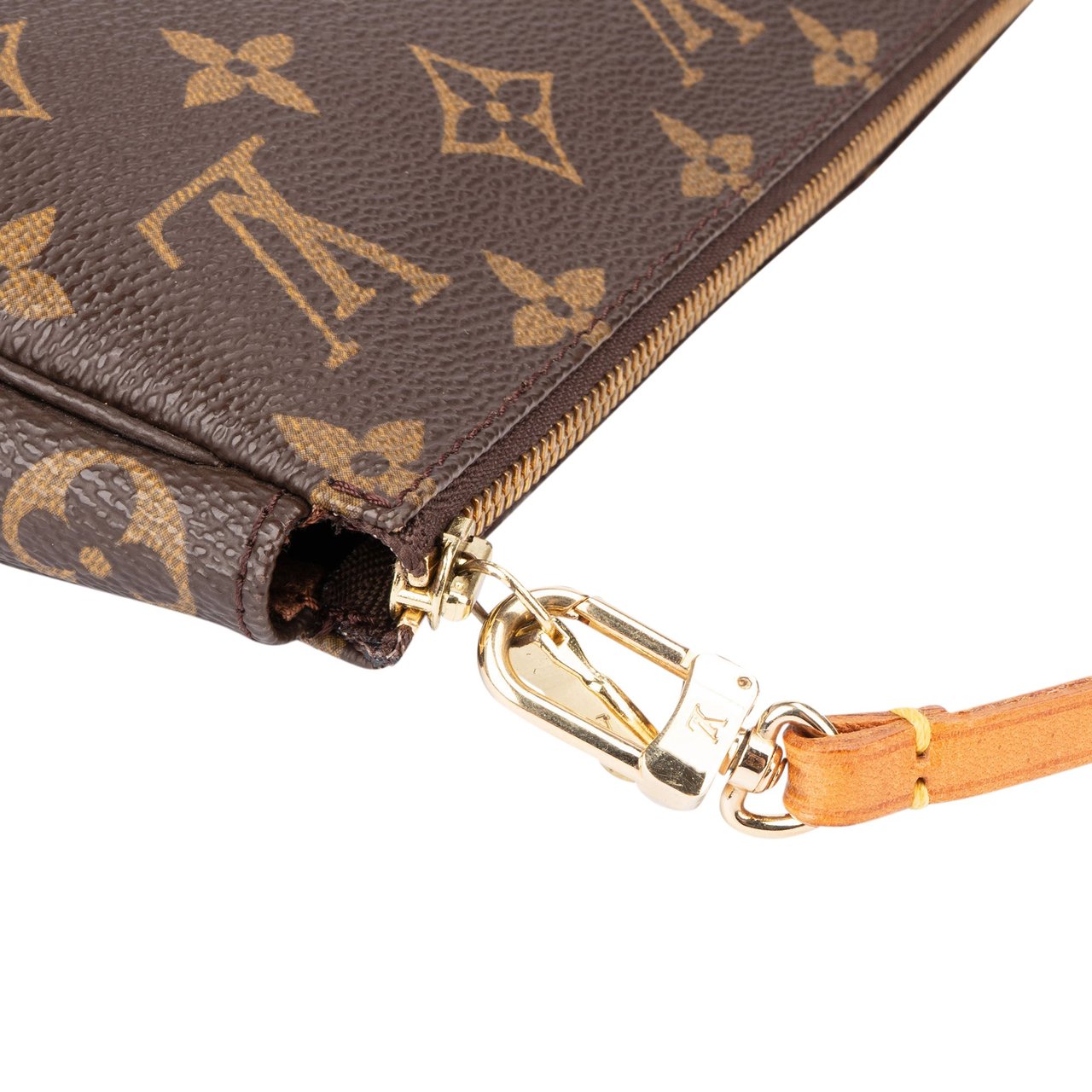 Louis Vuitton Louis Vuitton Canvas Monogram Pochette Accessoire Handbag Bruin