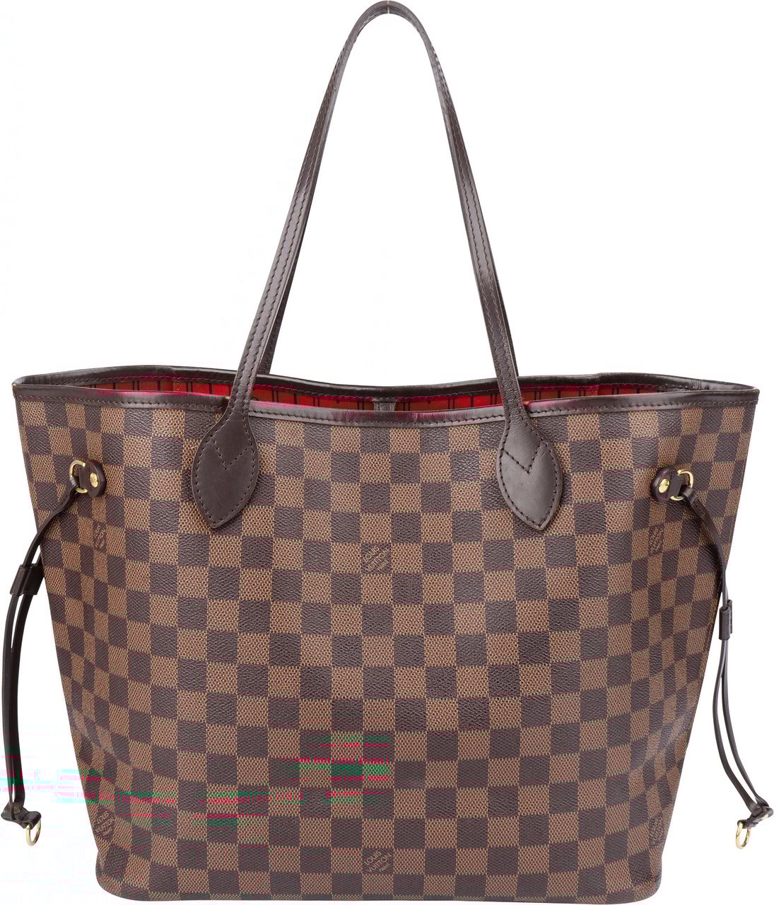 Louis Vuitton Louis Vuitton Damier Ebene Monogram Neverfull MM Shopper Handbag Bruin