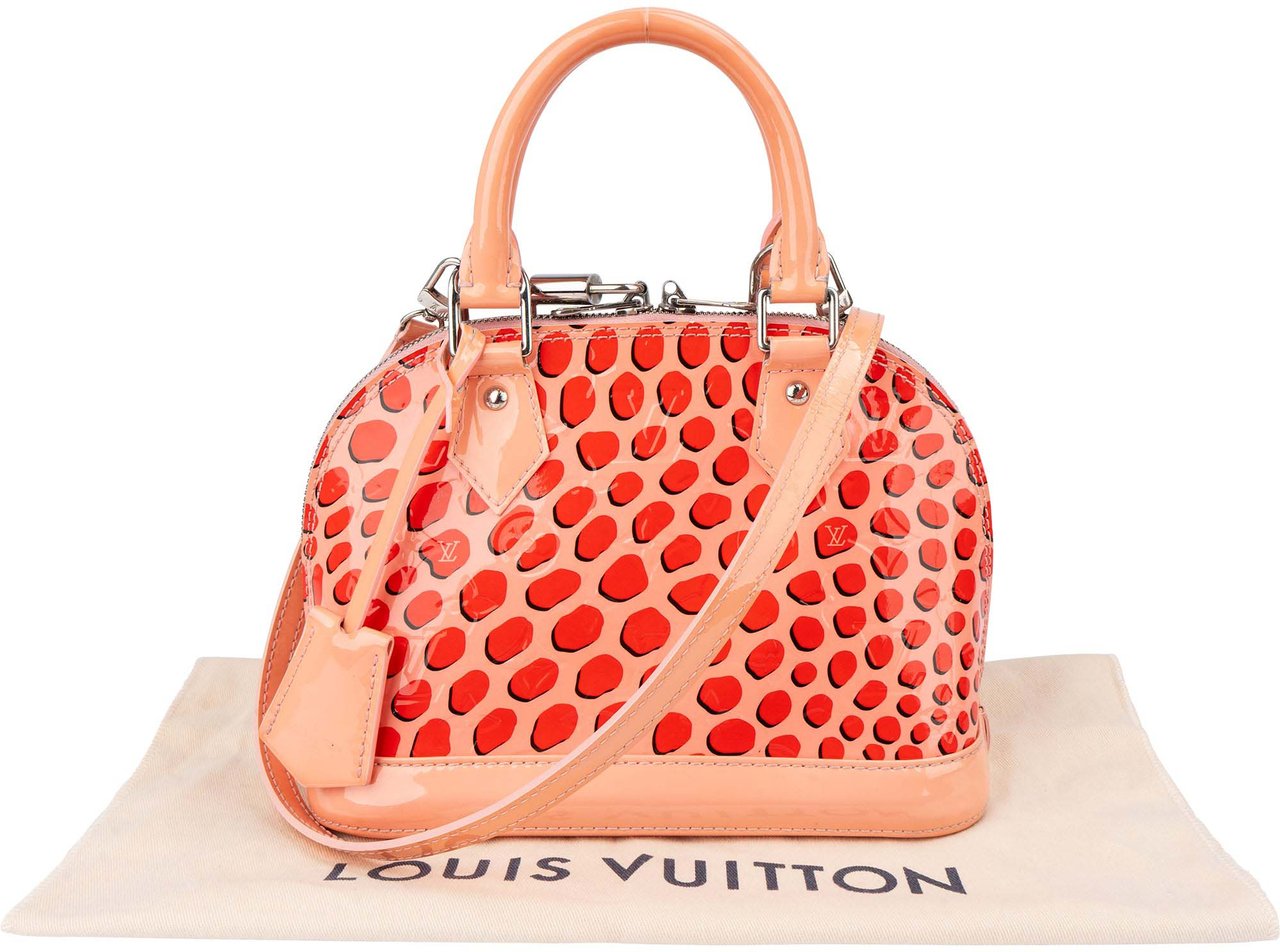 Louis Vuitton Limited Jungle Dots Vernis Monogram Alma BB Handbag Roze