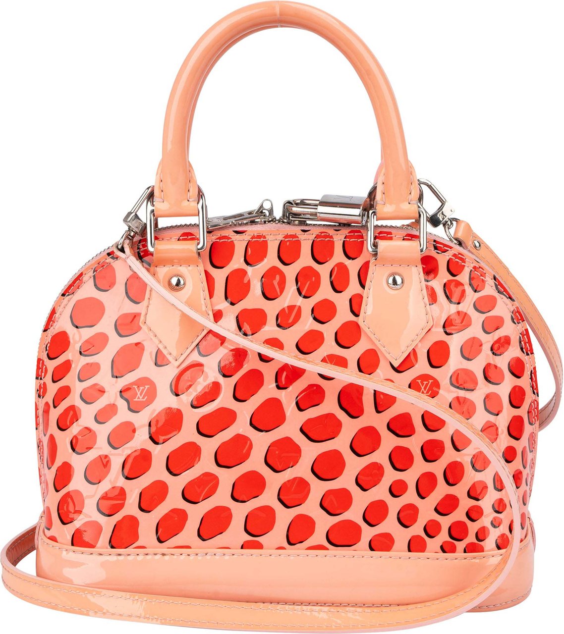 Louis Vuitton Limited Jungle Dots Vernis Monogram Alma BB Handbag Roze