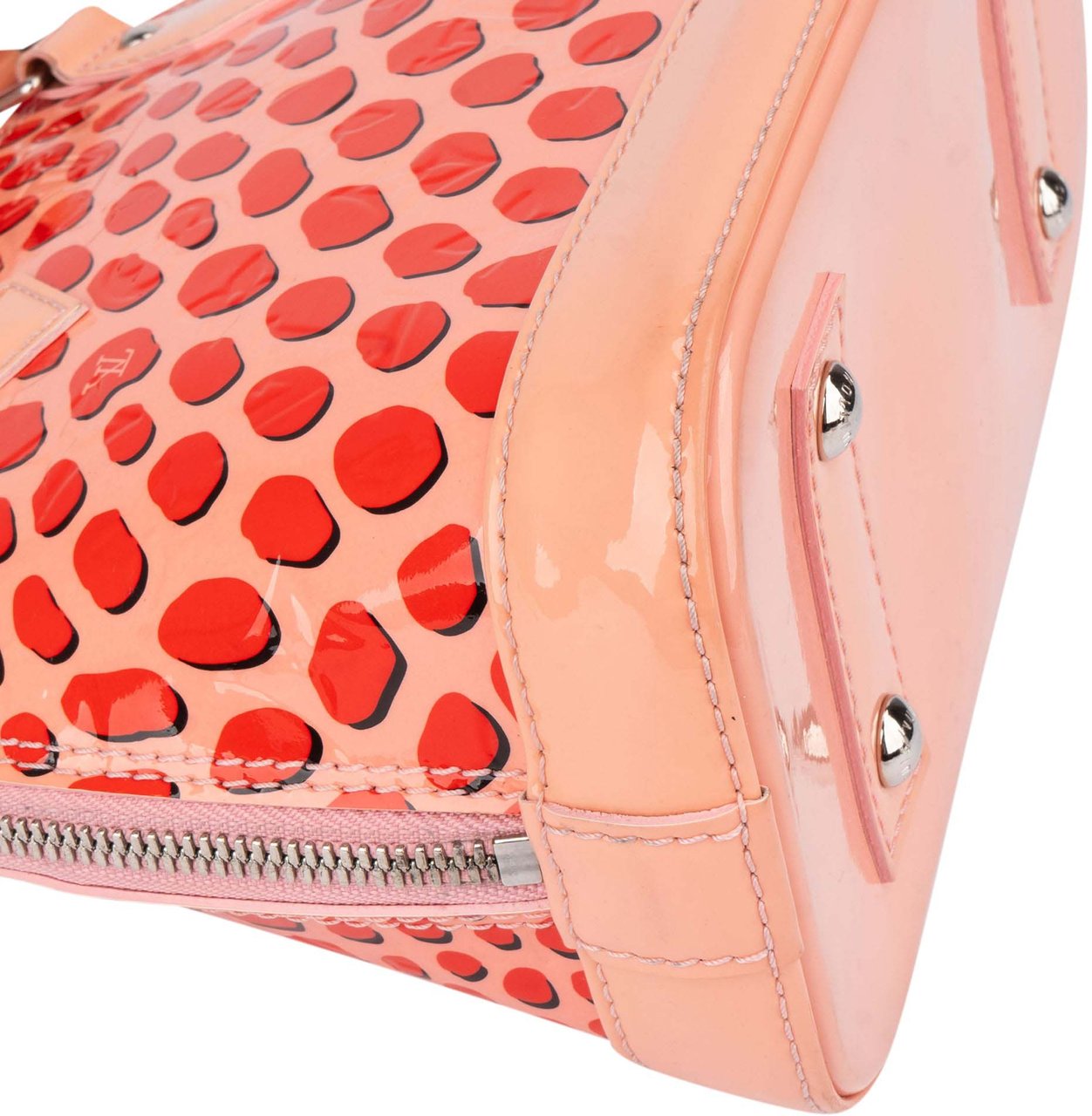 Louis Vuitton Limited Jungle Dots Vernis Monogram Alma BB Handbag Roze
