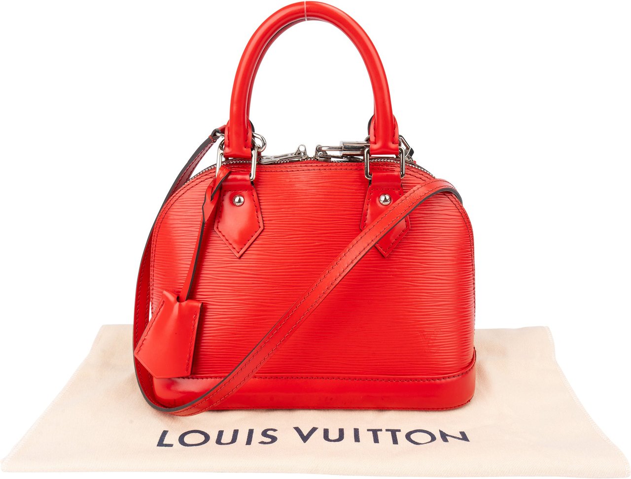 Louis Vuitton Rouge Epi Leather Alma BB Handbag Rood