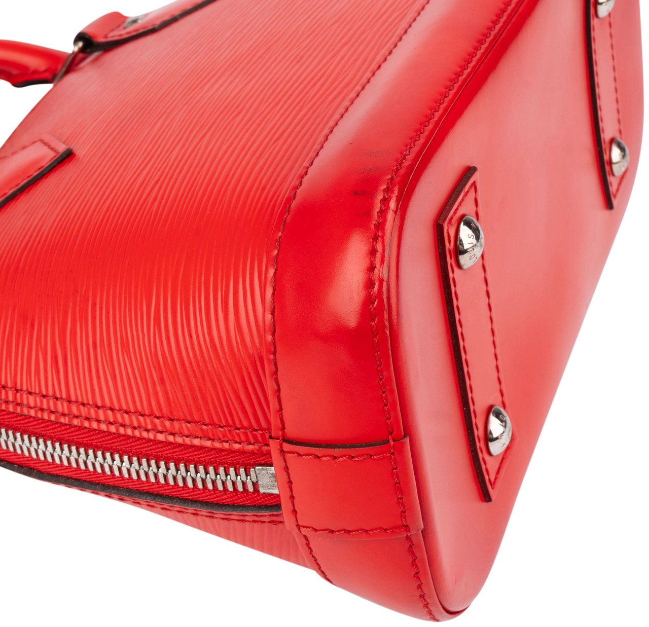Louis Vuitton Rouge Epi Leather Alma BB Handbag Rood