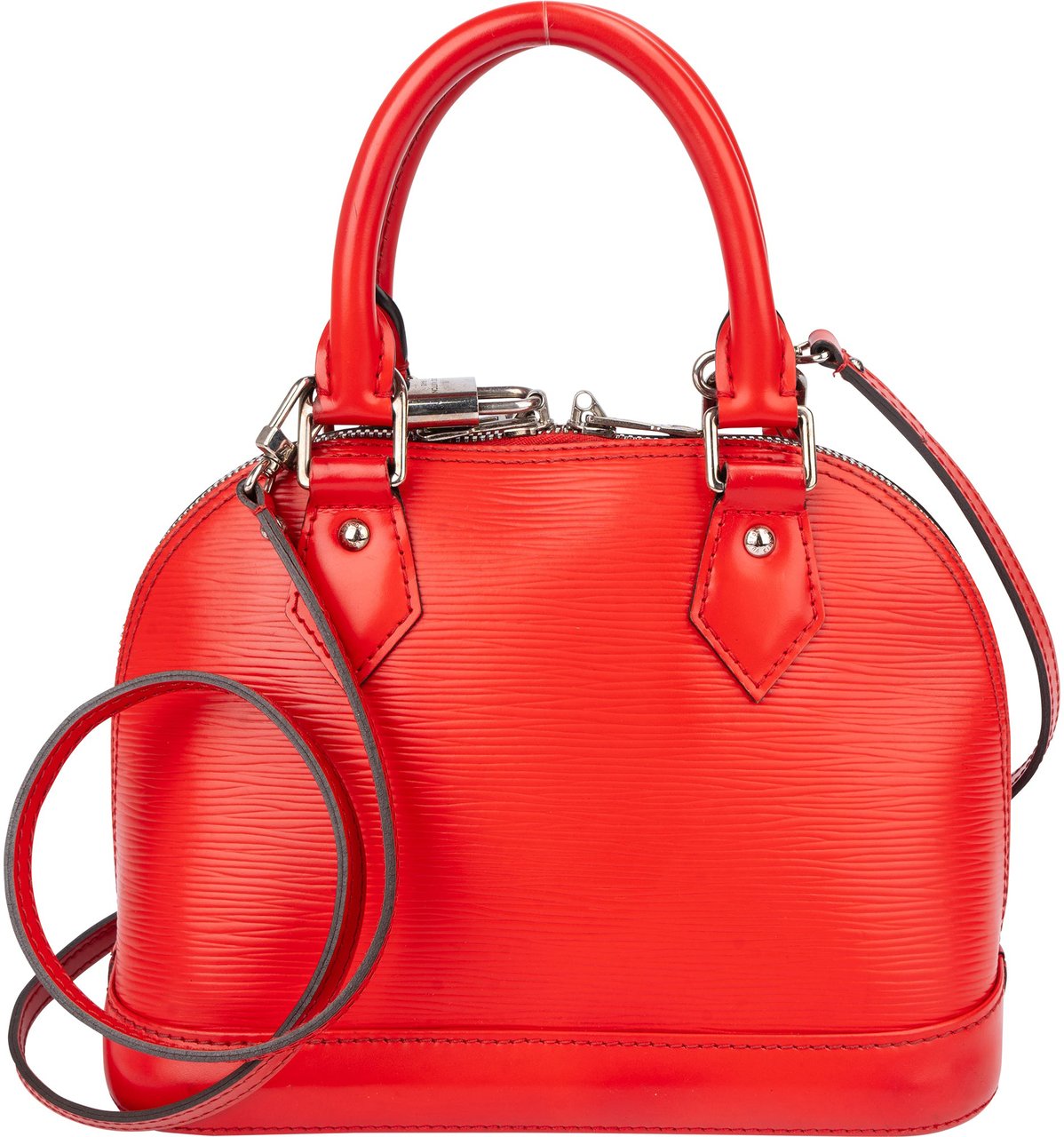 Louis Vuitton Rouge Epi Leather Alma BB Handbag Rood
