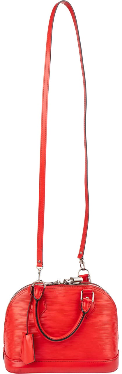 Louis Vuitton Rouge Epi Leather Alma BB Handbag Rood