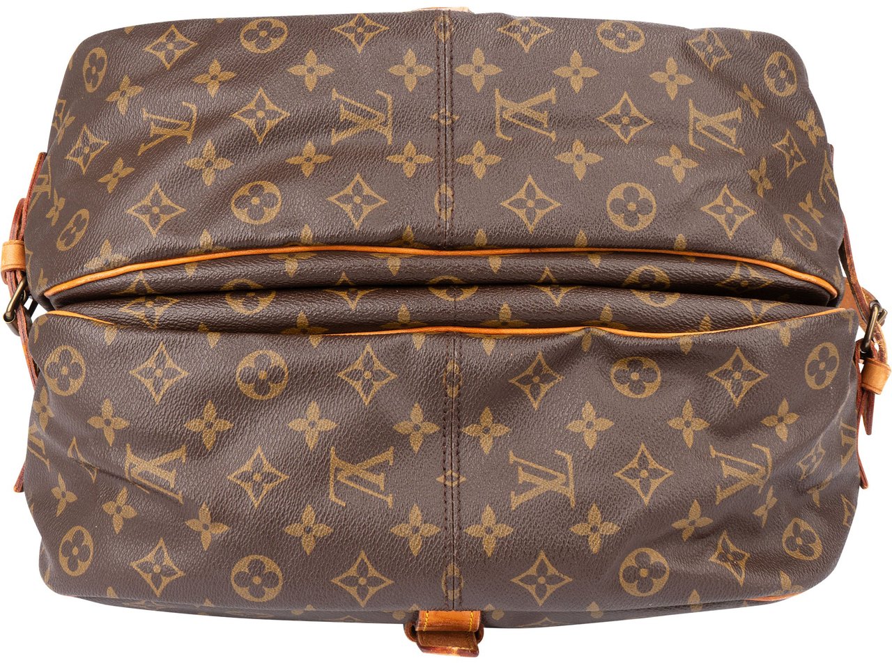 Louis Vuitton Louis Vuitton Canvas Monogram Saumur 35 Crossbody Bag Bruin