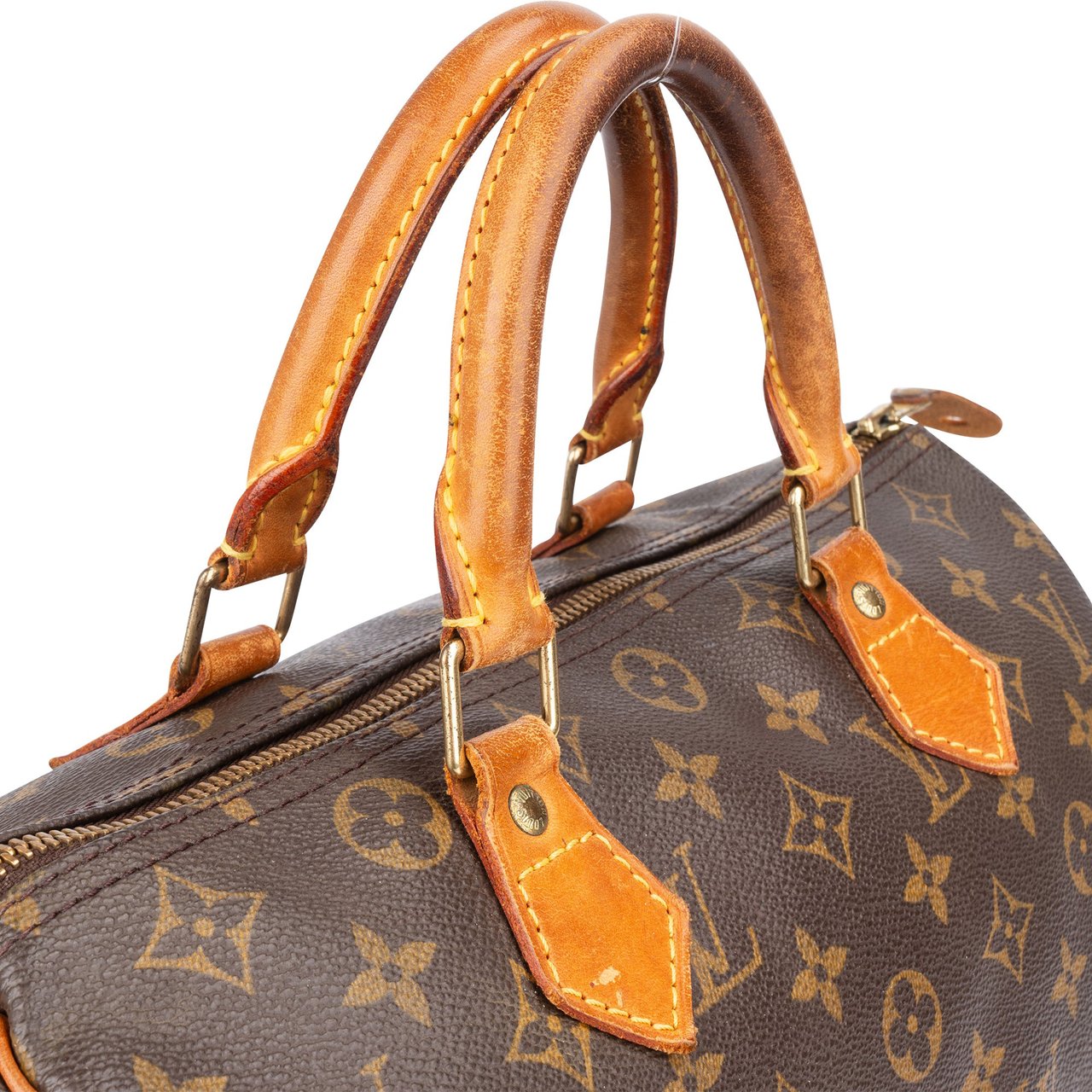 Louis Vuitton Louis Vuitton Canvas Monogram Speedy 30 Handbag Bruin