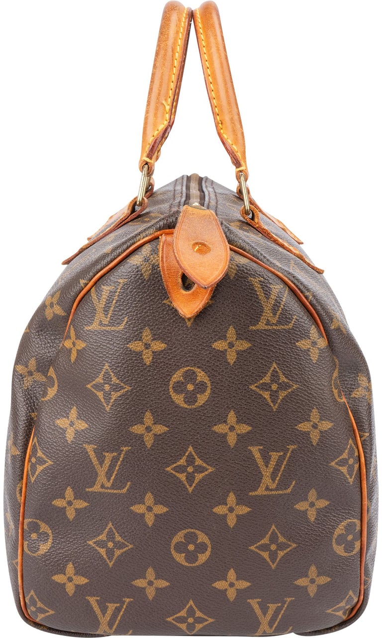 Louis Vuitton Louis Vuitton Canvas Monogram Speedy 30 Handbag Bruin