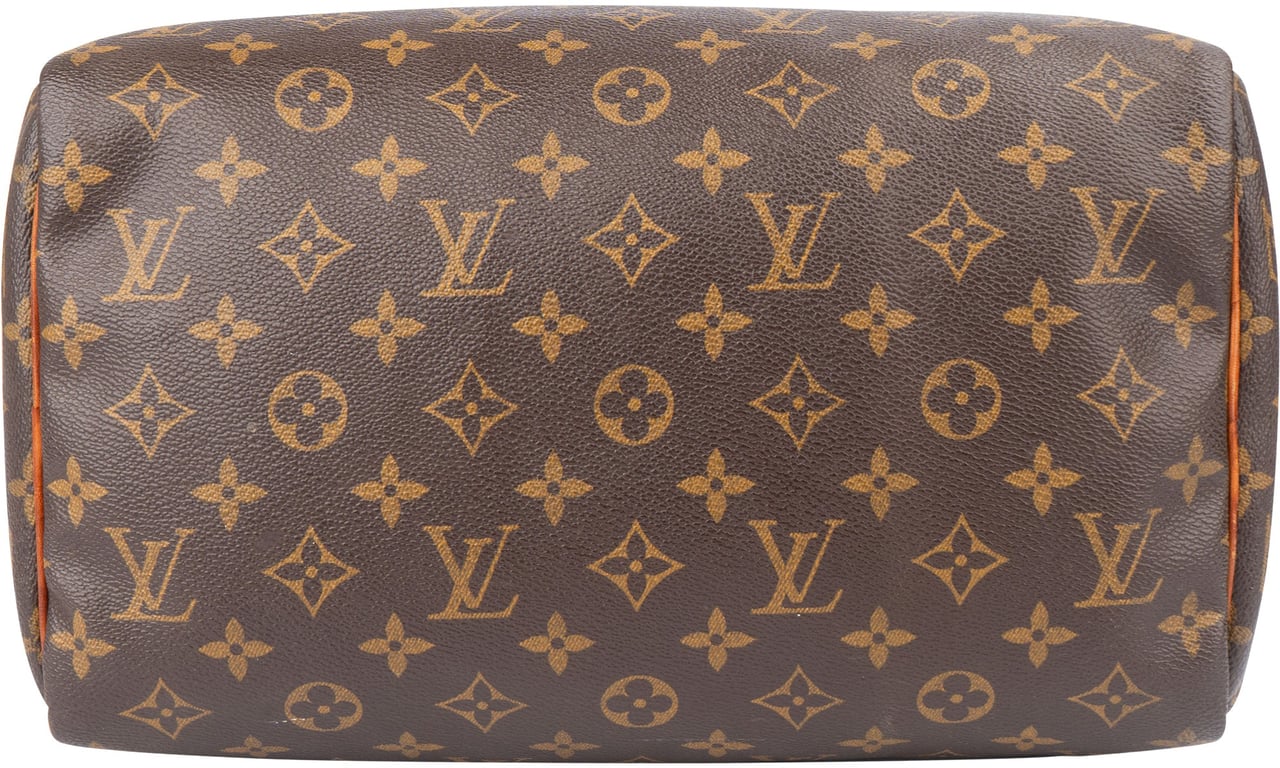 Louis Vuitton Louis Vuitton Canvas Monogram Speedy 30 Handbag Bruin