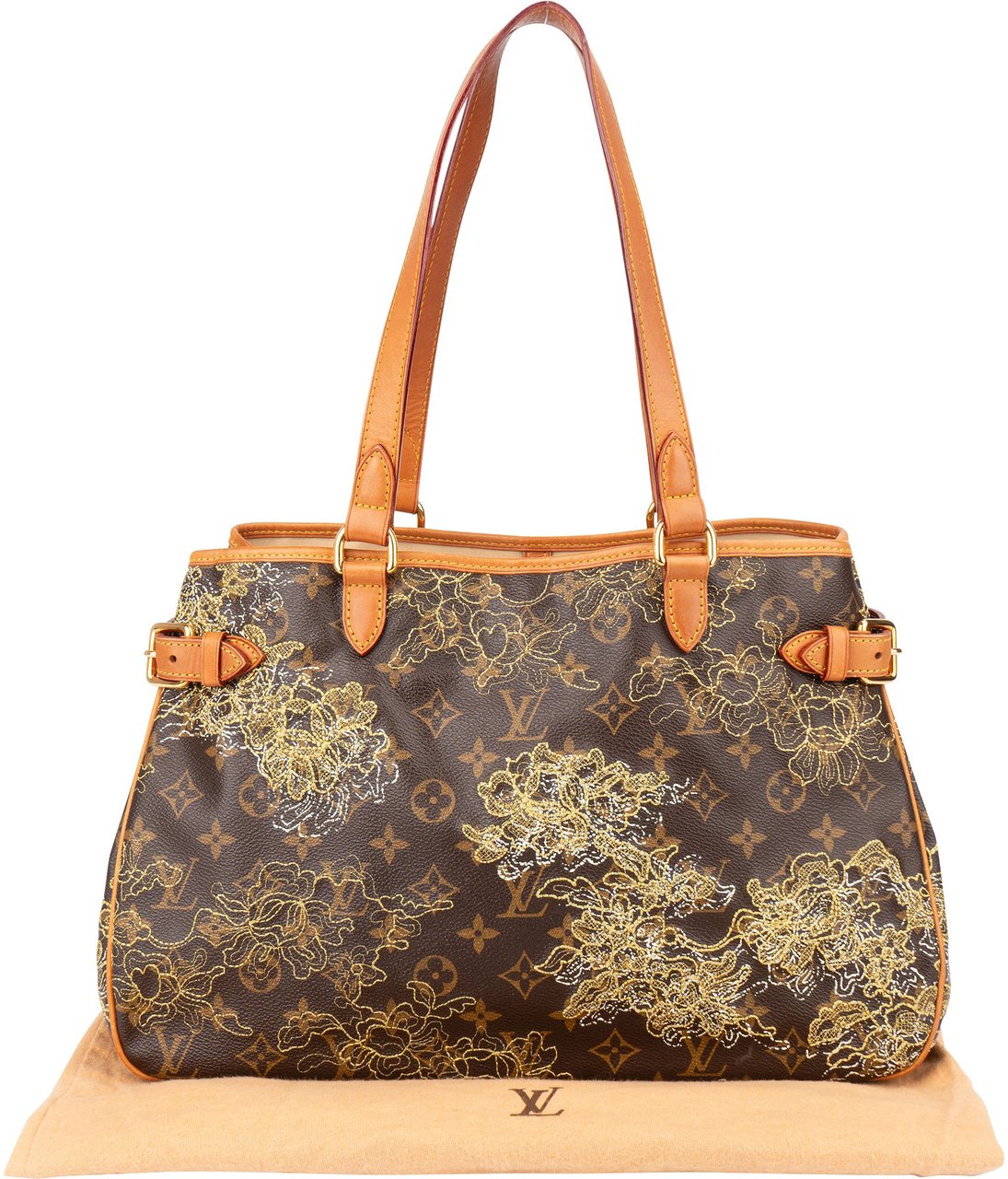 Louis Vuitton Louis Vuitton Limited Dentelle Monogram Batignolles Shoulder Bag Bruin