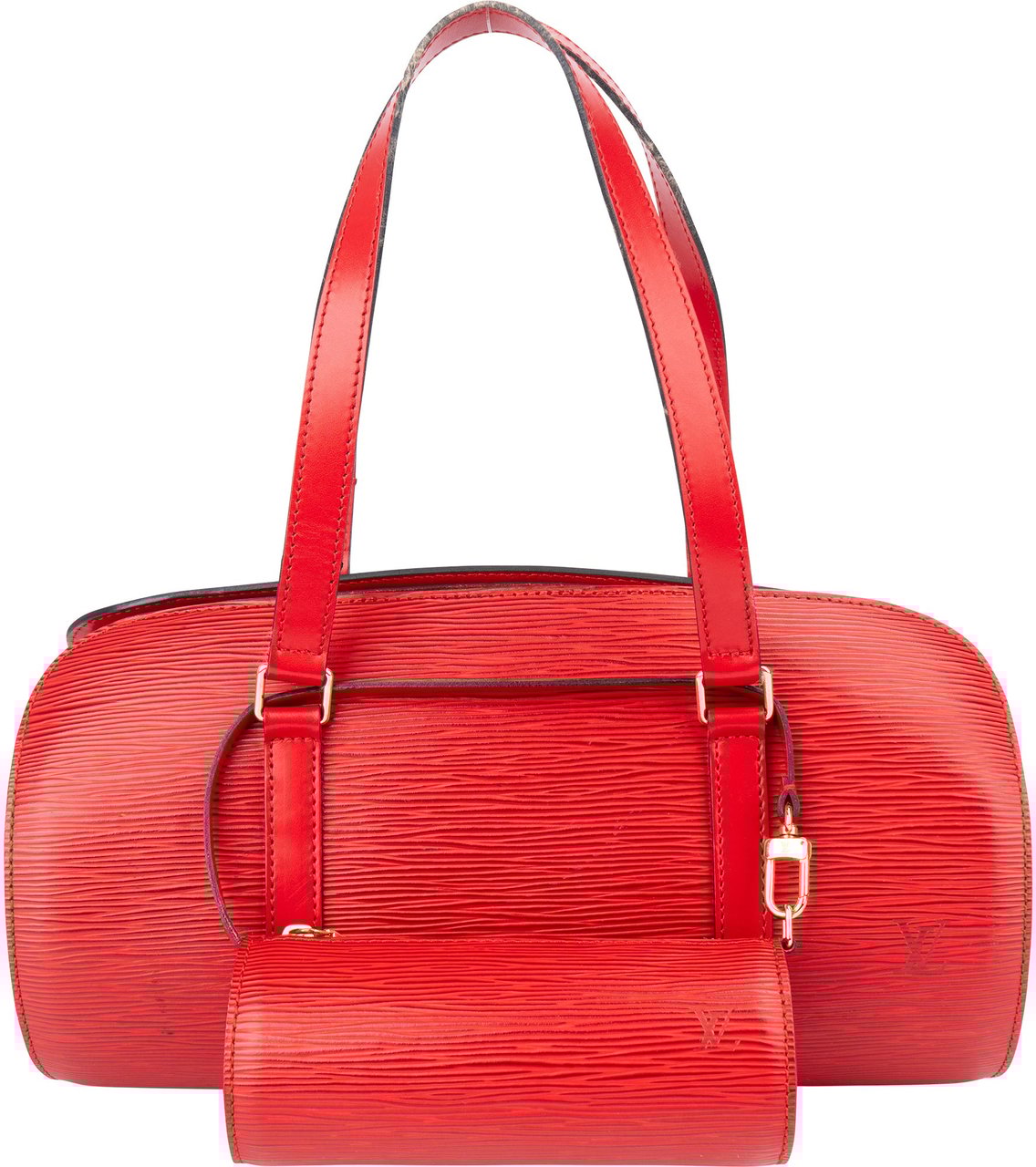 Louis Vuitton Louis Vuitton Rouge Epi Leather Soufflot Set Handbag Rood