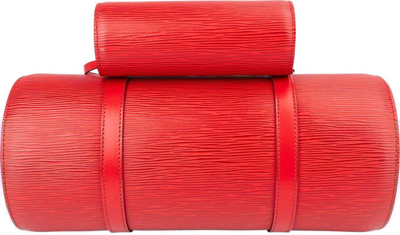 Louis Vuitton Louis Vuitton Rouge Epi Leather Soufflot Set Handbag Rood