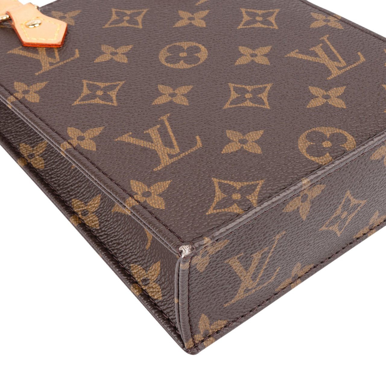 Louis Vuitton Louis Vuitton Canvas Monogram Petit Sac Plat Handbag Bruin