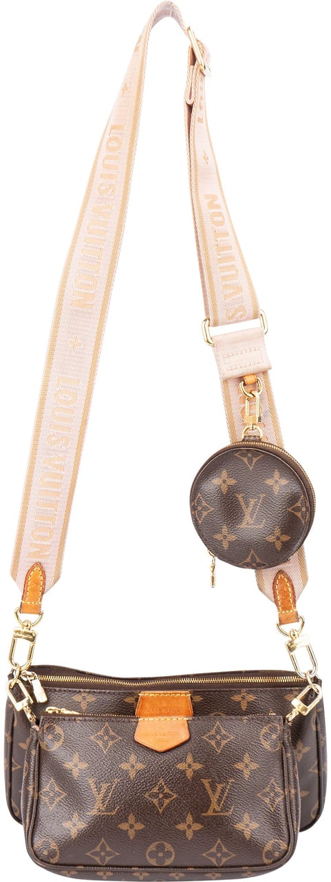 Louis Vuitton Louis Vuitton Canvas Monogram Multi Pochette Crossbody Bag Bruin