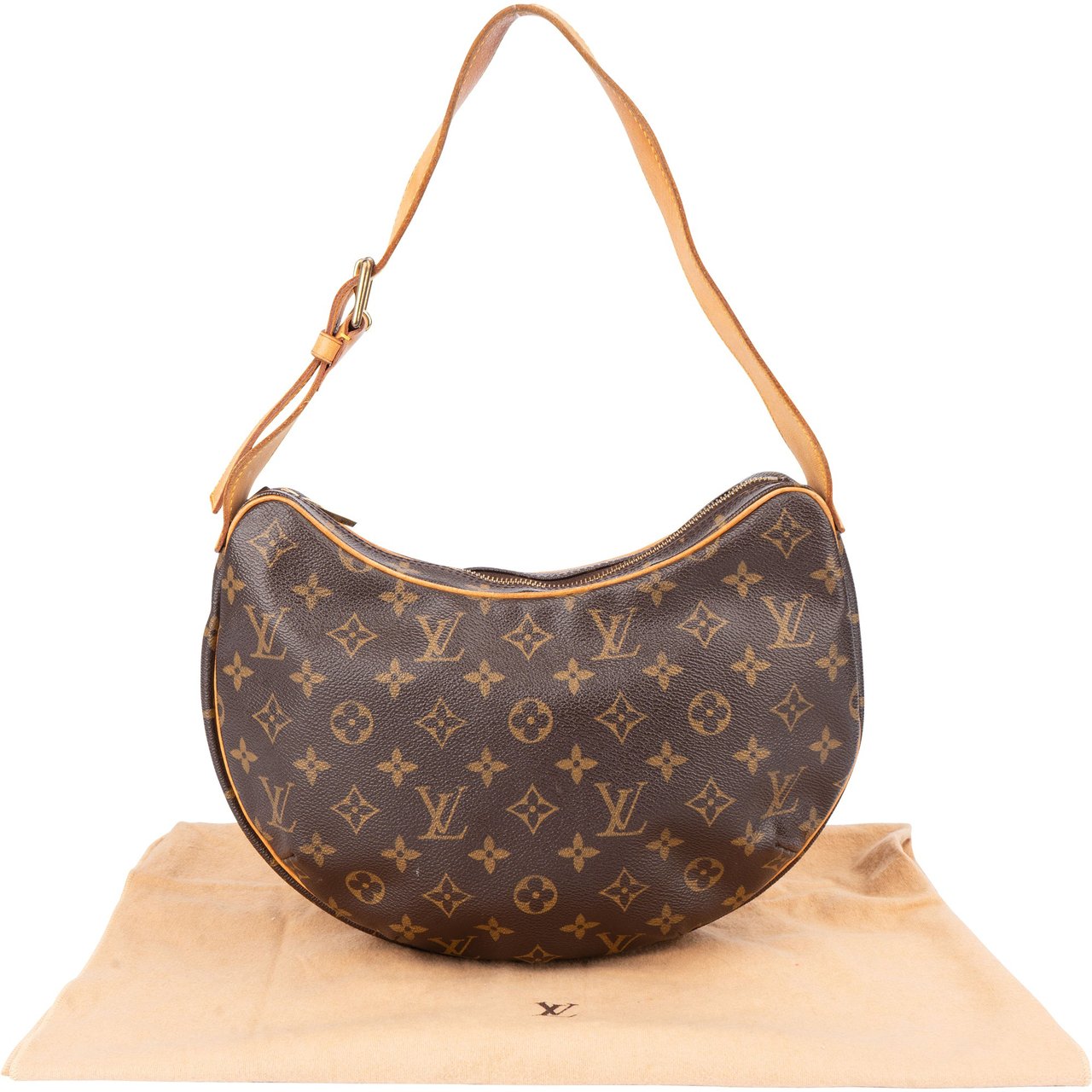 Louis Vuitton Louis Vuitton Canvas Monogram Croissant MM Shoulder Bag Bruin