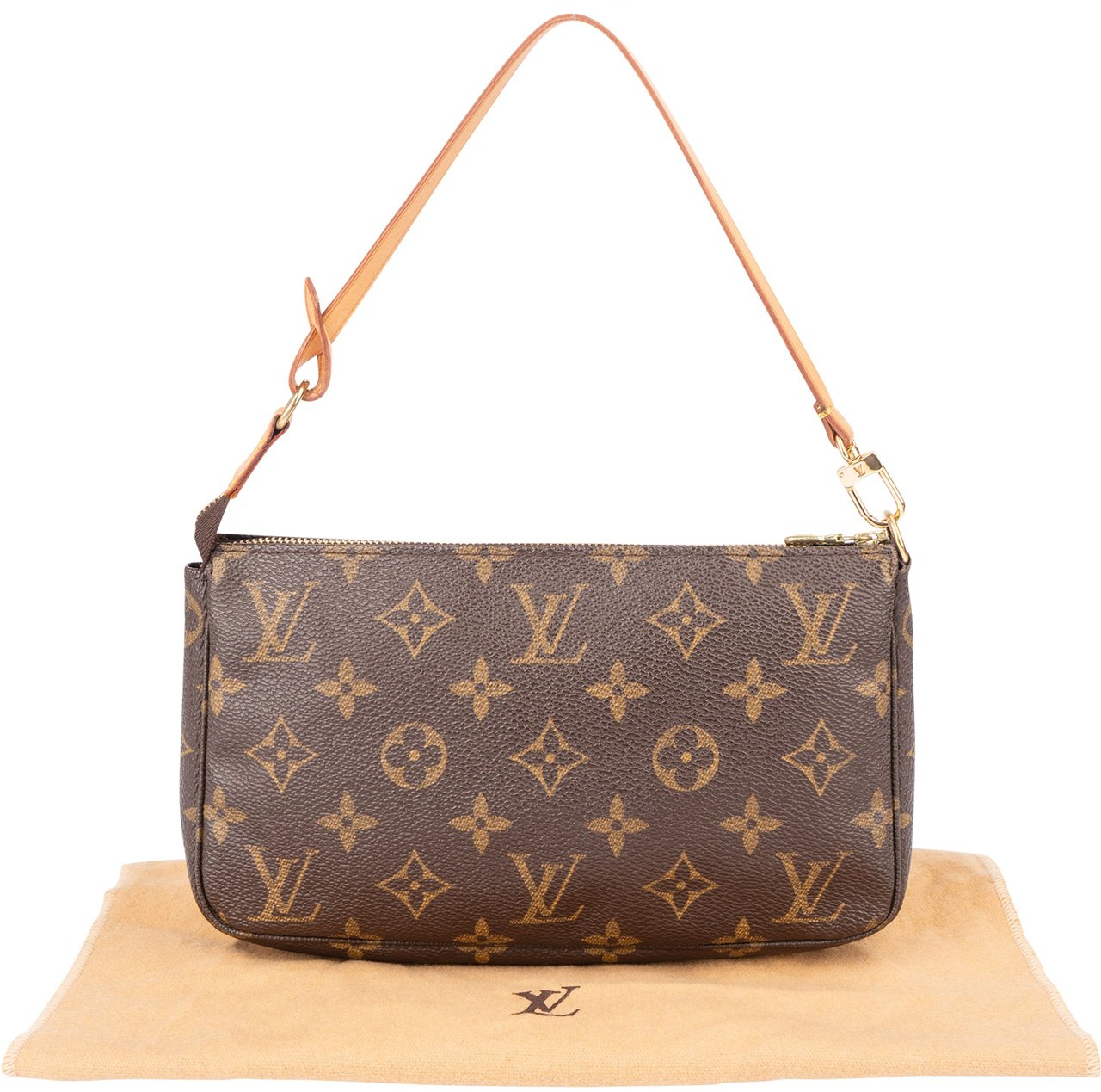 Louis Vuitton Louis Vuitton Canvas Monogram Pochette Accessoire Handbag Bruin
