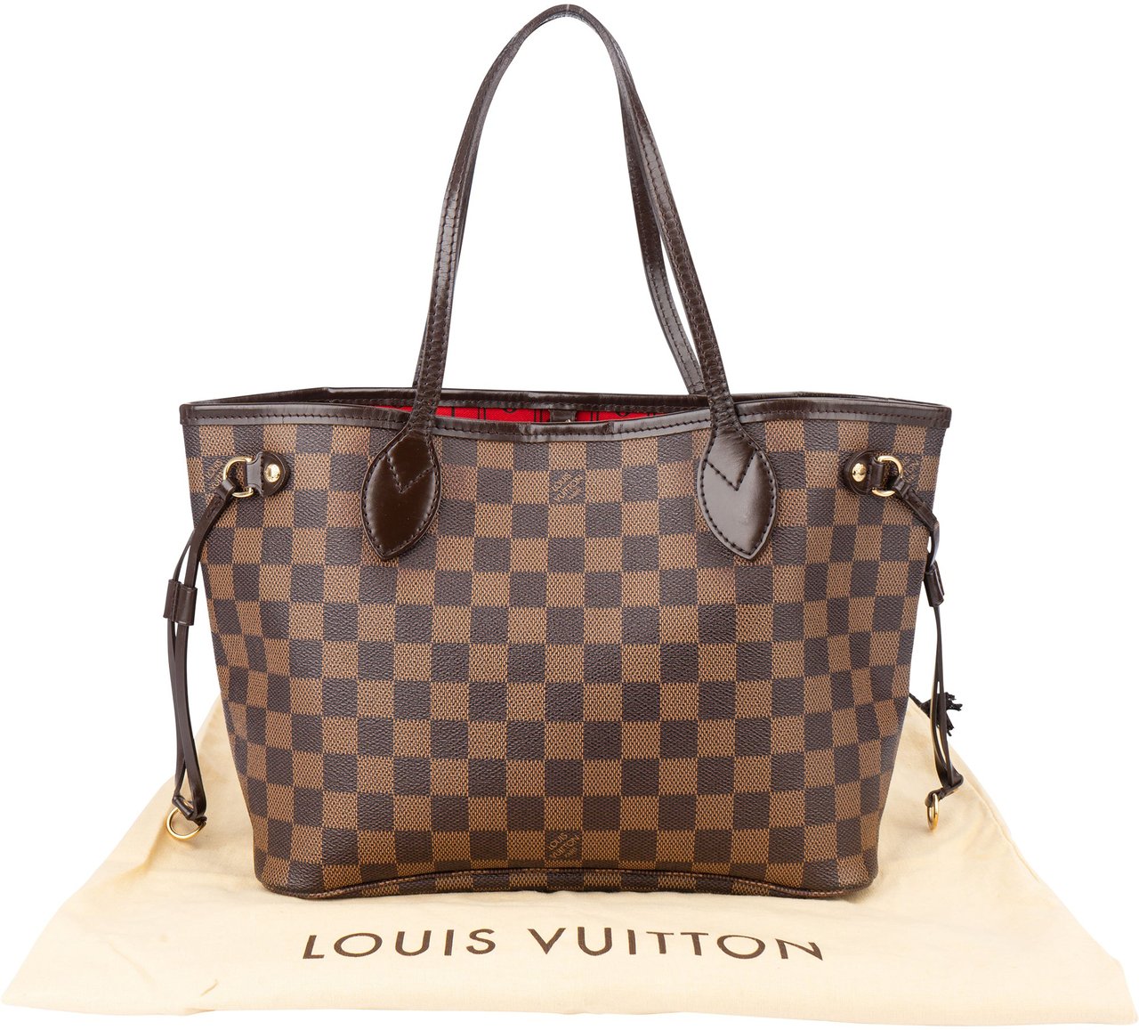 Louis Vuitton Louis Vuitton Damier Ebene Monogram Neverfull PM Handbag Bruin