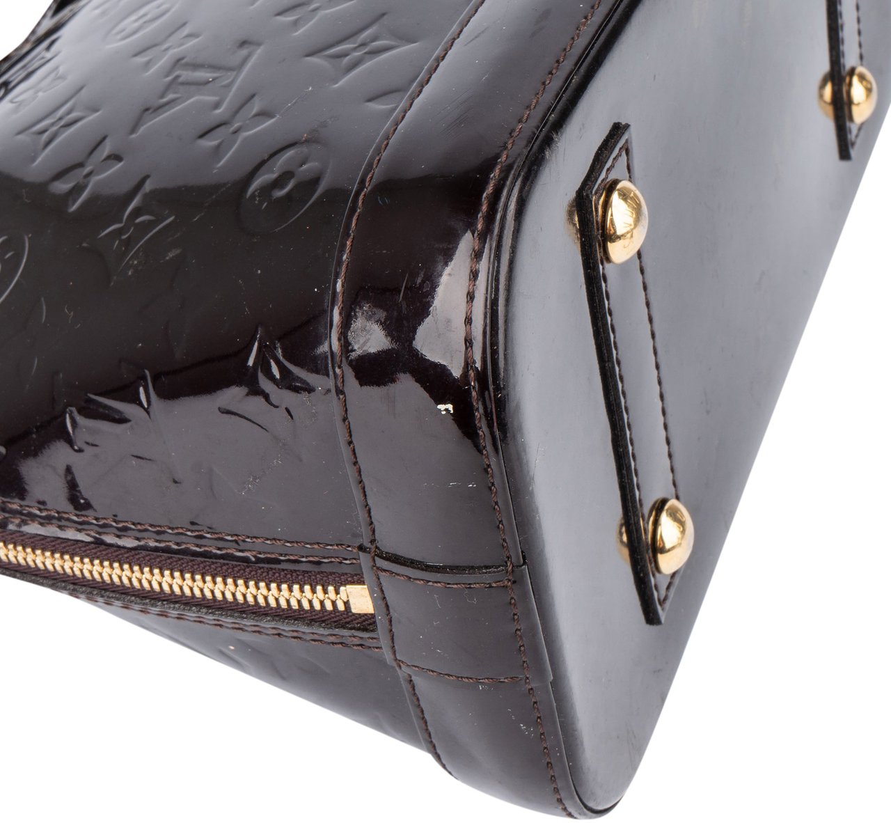 Louis Vuitton Louis Vuitton Amarante Vernis Monogram Alma PM Handbag Divers