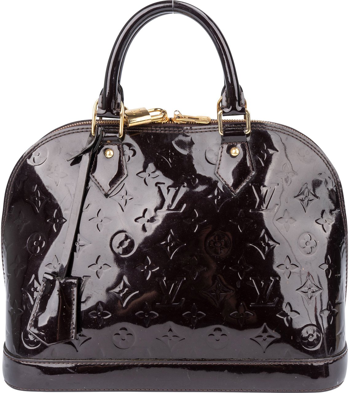 Louis Vuitton Louis Vuitton Amarante Vernis Monogram Alma PM Handbag Divers