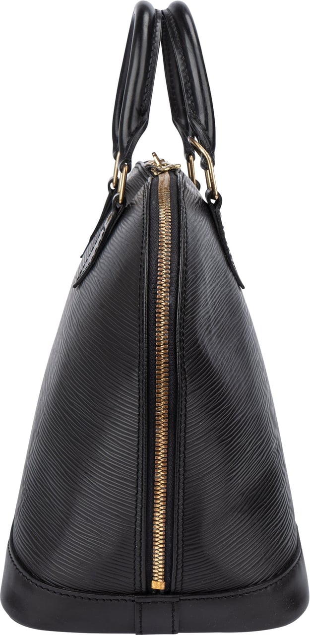 Louis Vuitton Louis Vuitton Noir Epi Leather Alma PM Handbag Zwart
