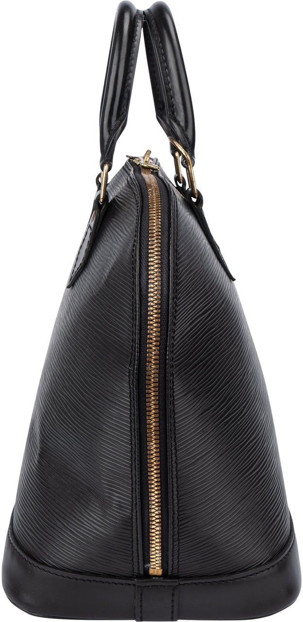 Louis Vuitton Louis Vuitton Noir Epi Leather Alma PM Handbag Zwart