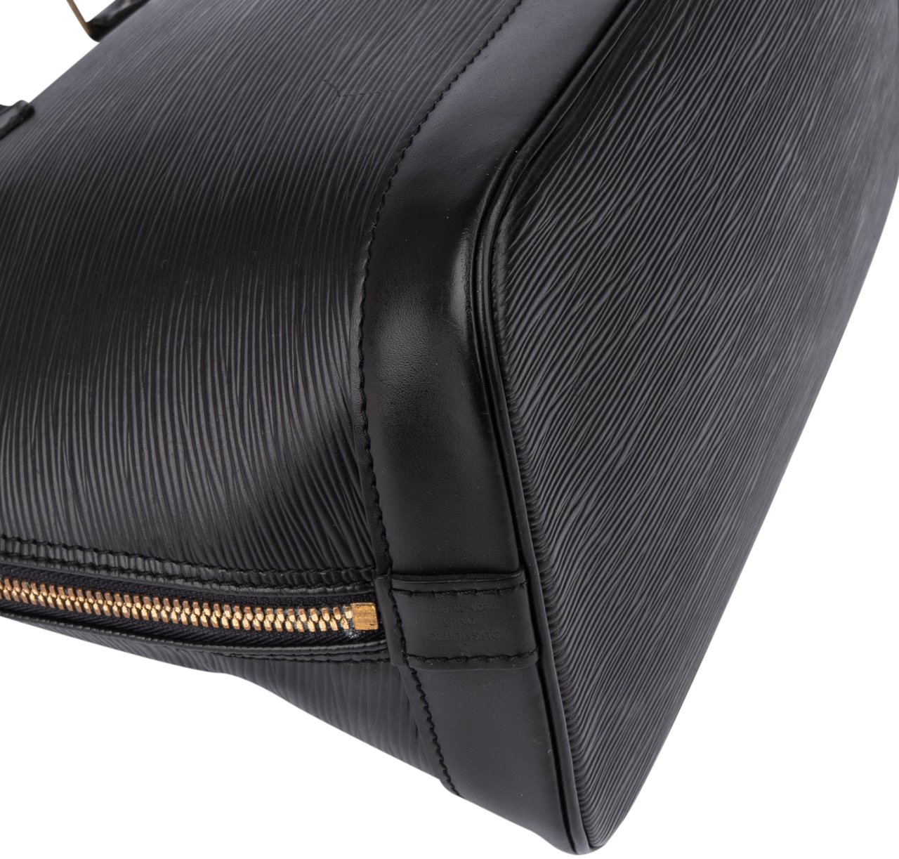 Louis Vuitton Louis Vuitton Noir Epi Leather Alma PM Handbag Zwart