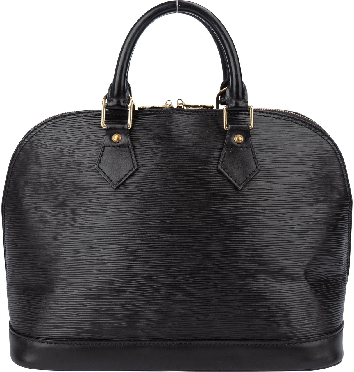 Louis Vuitton Louis Vuitton Noir Epi Leather Alma PM Handbag Zwart
