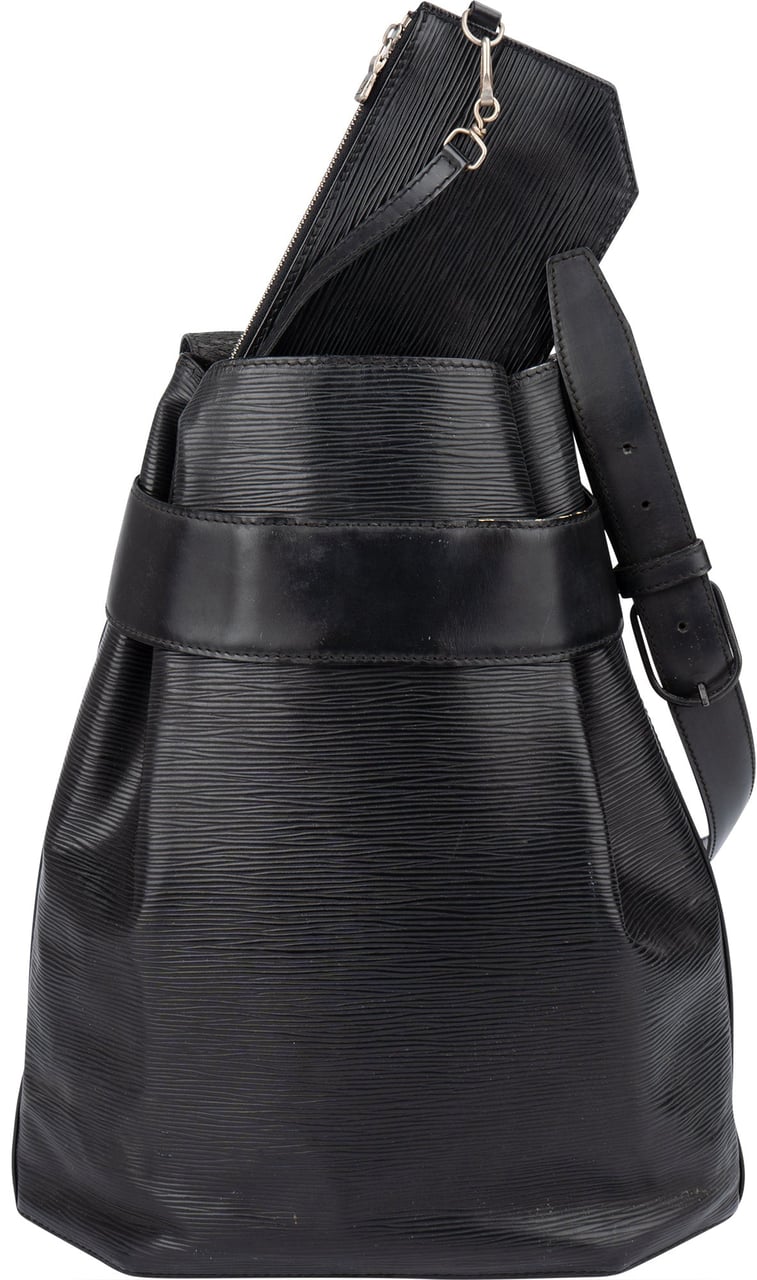 Louis Vuitton Louis Vuitton Noir Epi Leather Sac De Paule Shoulder Bag Zwart