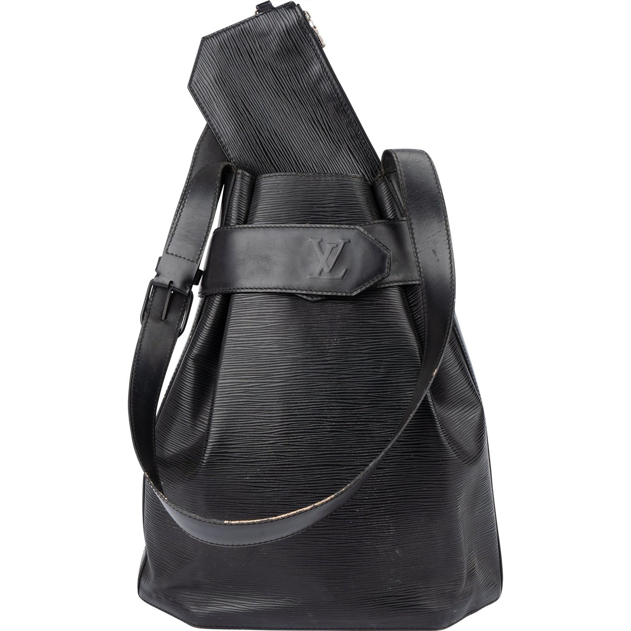 Louis Vuitton Louis Vuitton Noir Epi Leather Sac De Paule Shoulder Bag Zwart