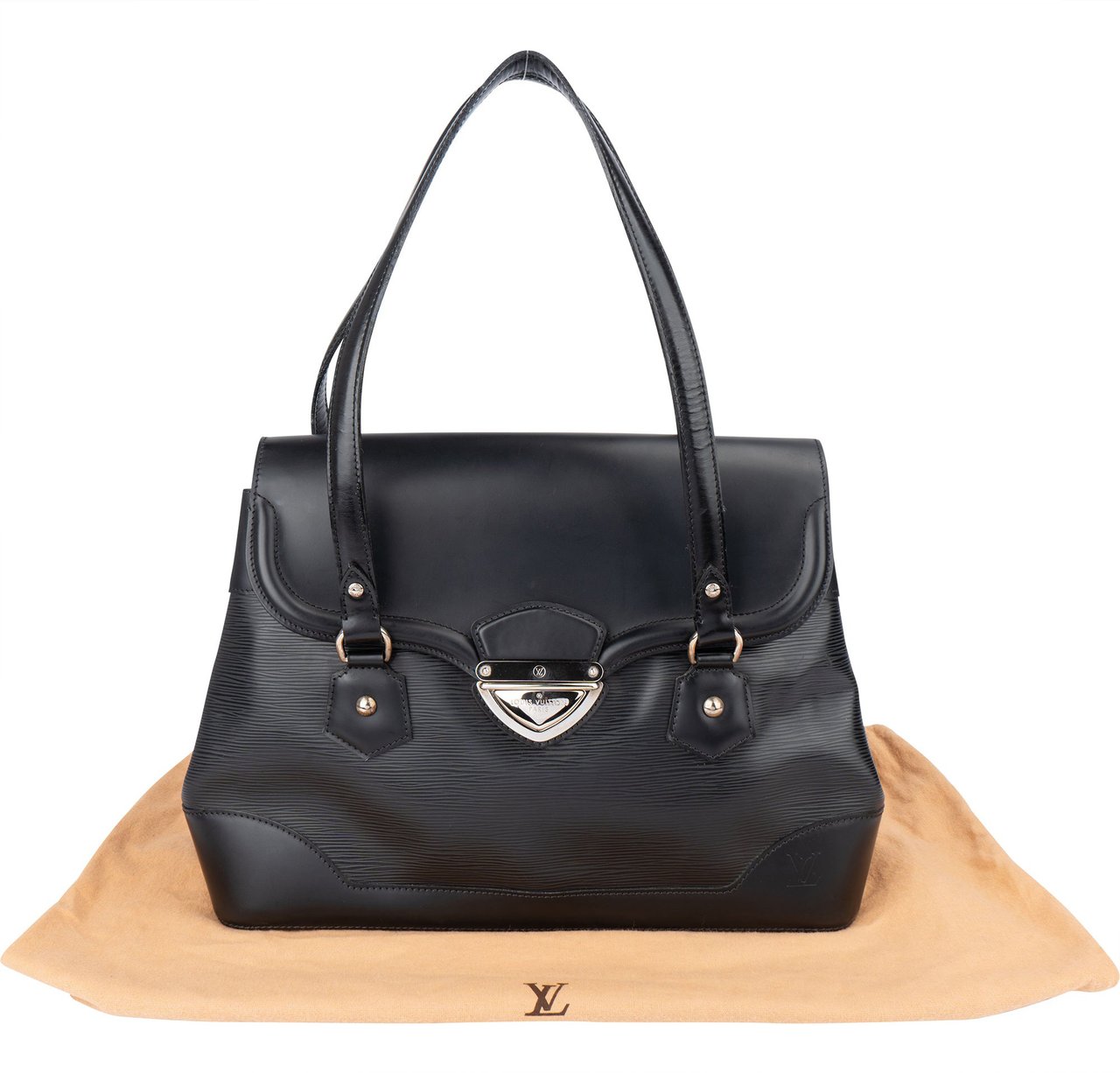 Louis Vuitton Louis Vuitton Noir Epi Leather Bagatelle GM Handbag Zwart