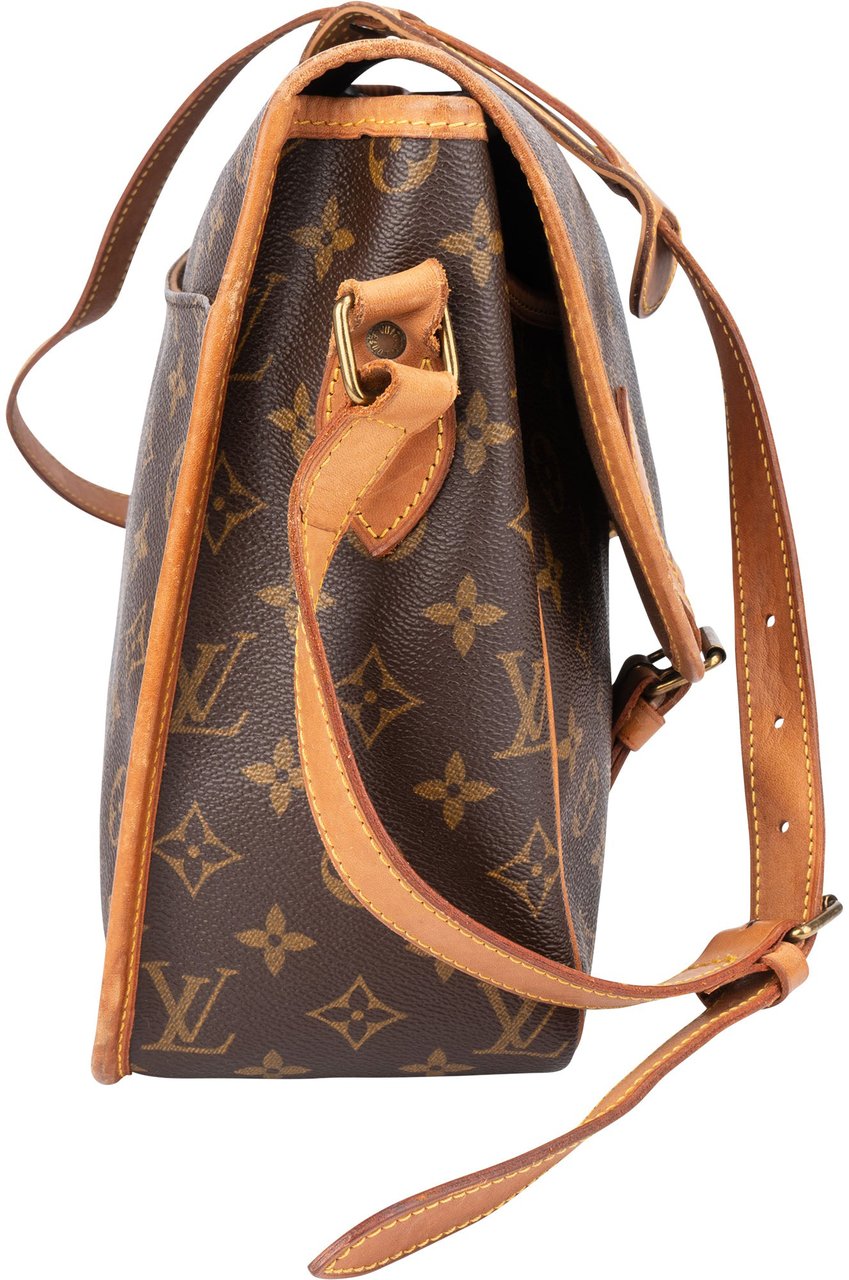 Louis Vuitton Louis Vuitton Canvas Monogram Gibeciere Crossbody Bag Bruin