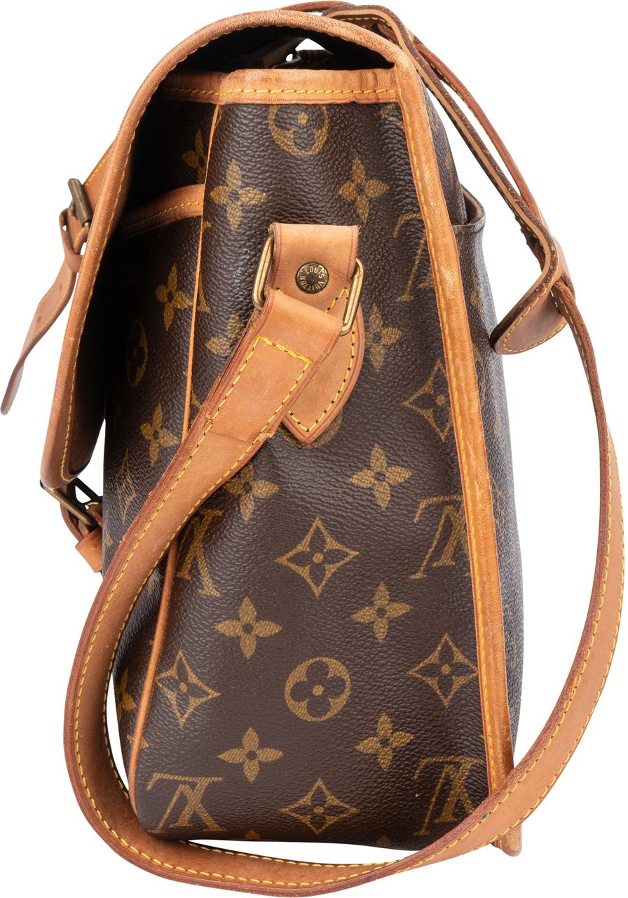 Louis Vuitton Louis Vuitton Canvas Monogram Gibeciere Crossbody Bag Bruin