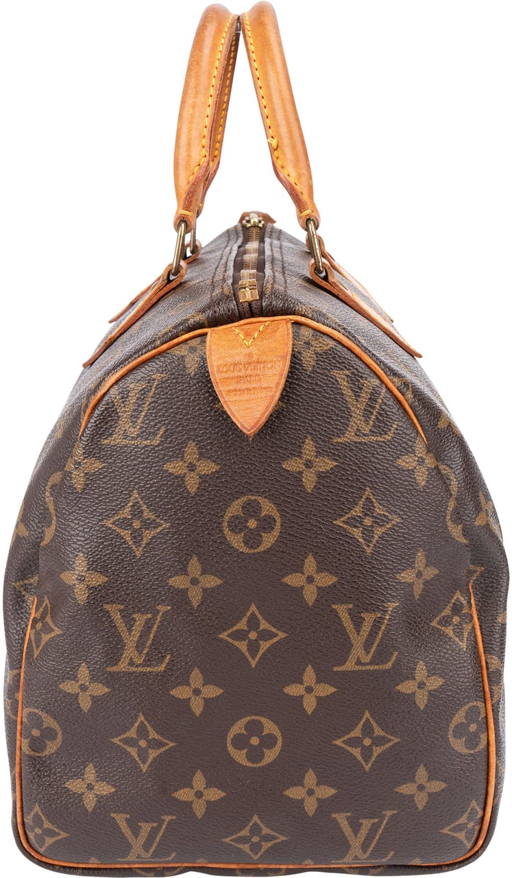 Louis Vuitton Louis Vuitton Canvas Monogram Speedy 30 Handbag Bruin