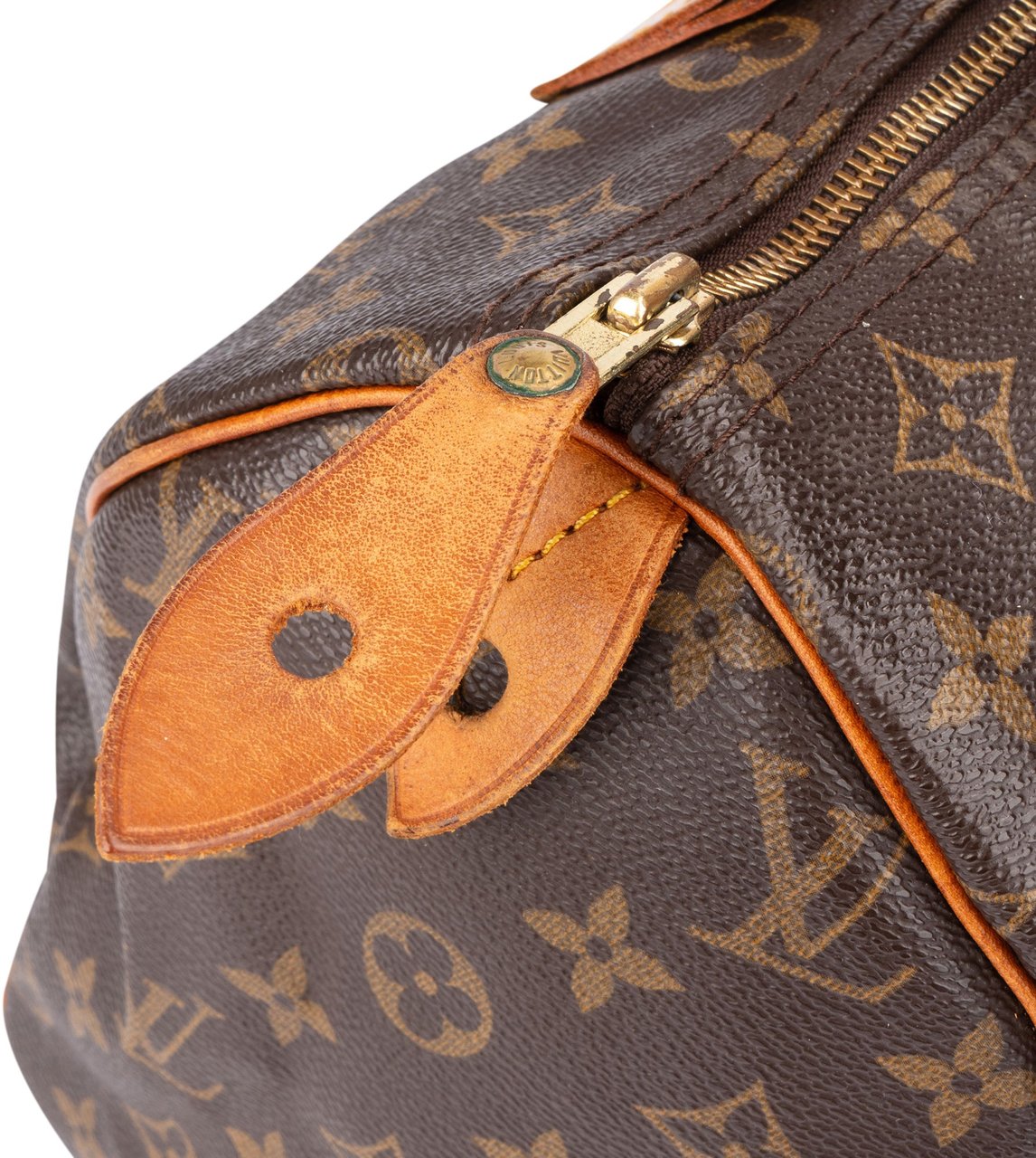 Louis Vuitton Louis Vuitton Canvas Monogram Speedy 30 Handbag Bruin